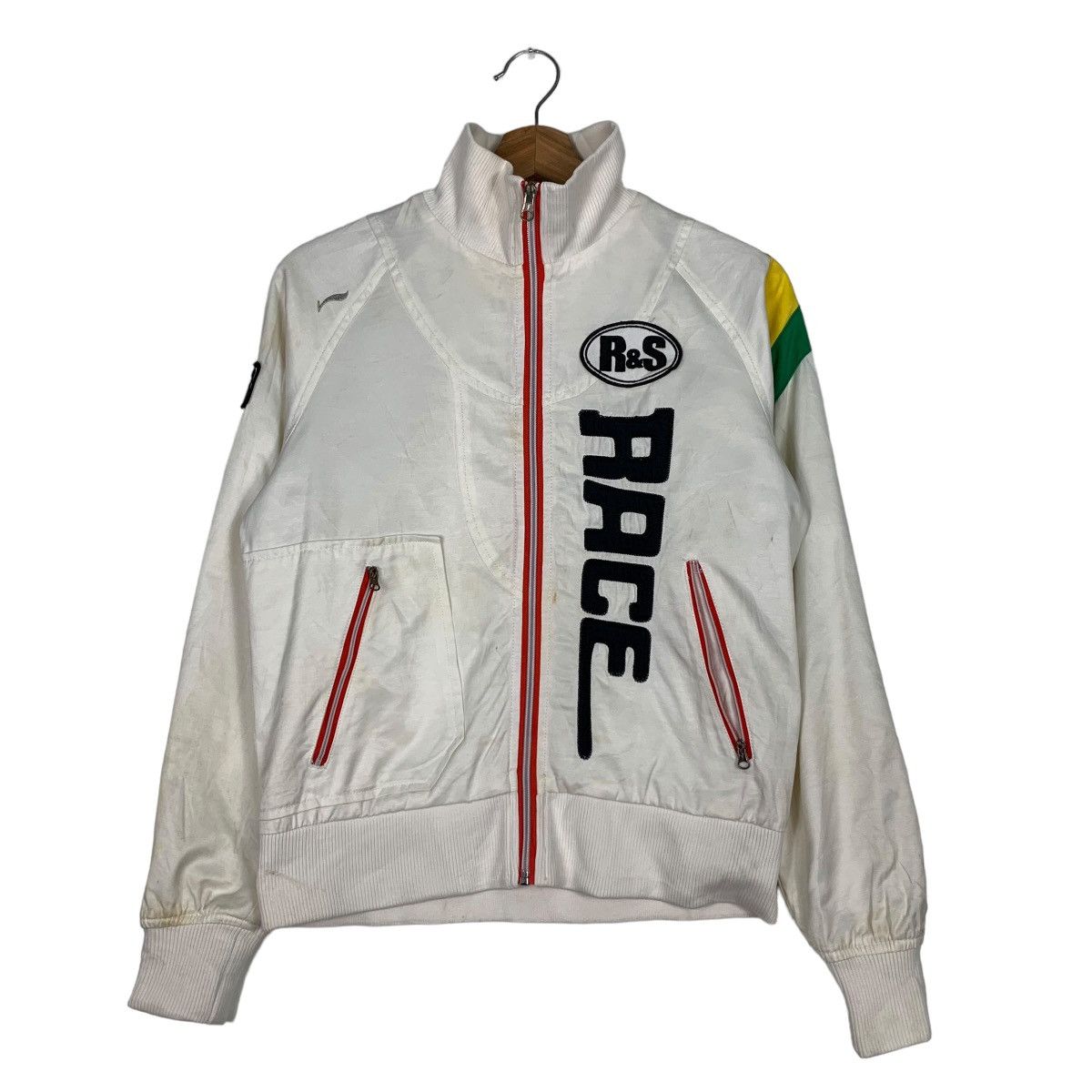 Japanese Brand R&S RACE BIG LOGO ZIPPER JACKET #0079-C5 Size US S / EU 44-46 / 1 - 1 Thumbnail