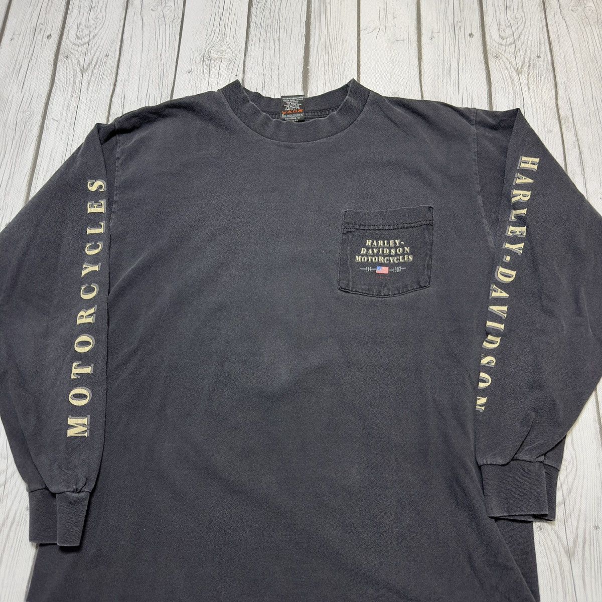 Harley Davidson × Vintage Vintage Harley Davidson long sleeve tee Size US L / EU 52-54 / 3 - 4 Thumbnail