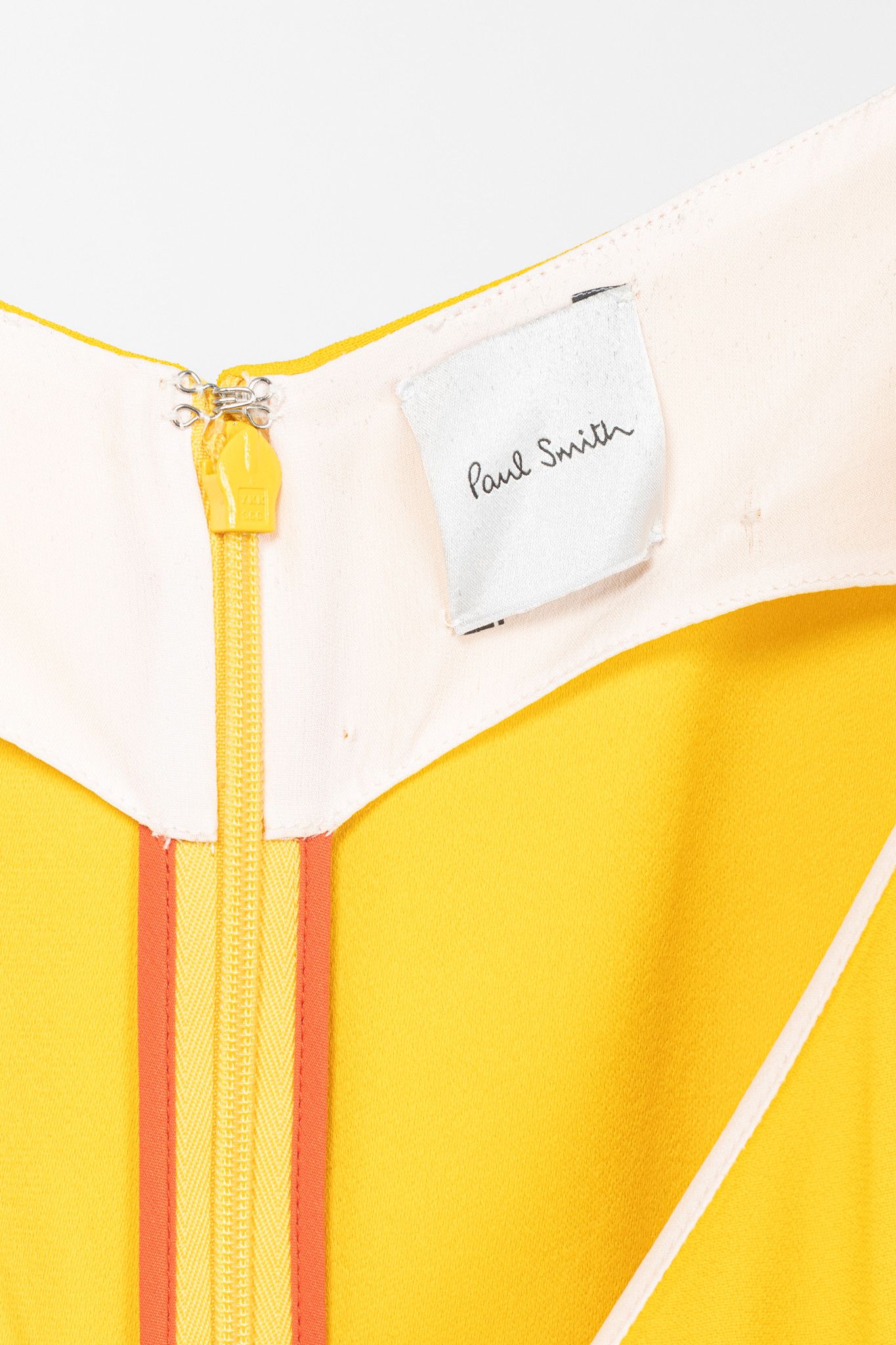 Paul Smith Paul Smith Yellow Crepe Sleeveless Maxi Dress Size S / US 4 / IT 40 - 4 Thumbnail