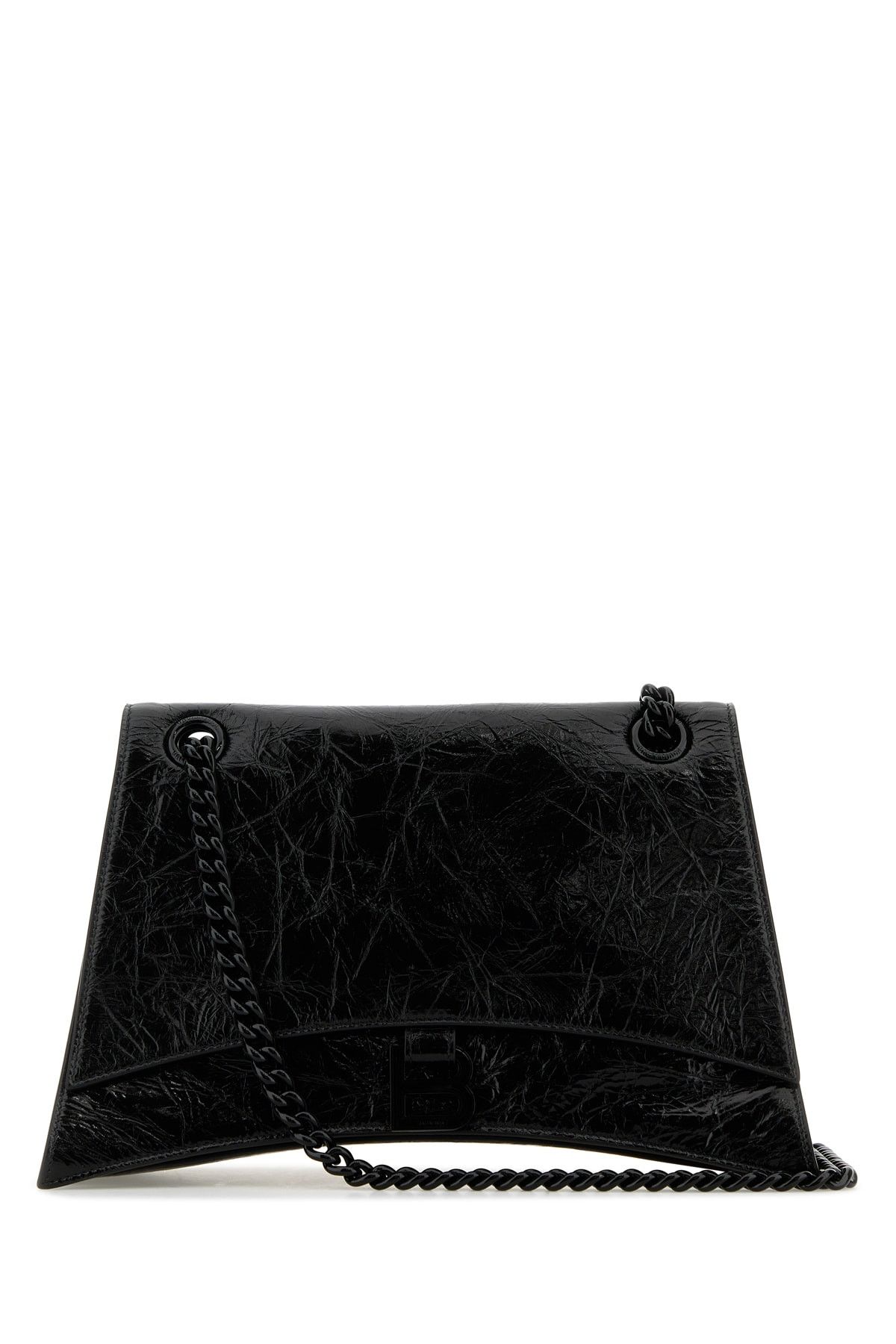 Balenciaga Black Leather Medium Crush Shoulder Bag Size ONE SIZE - 1 Thumbnail
