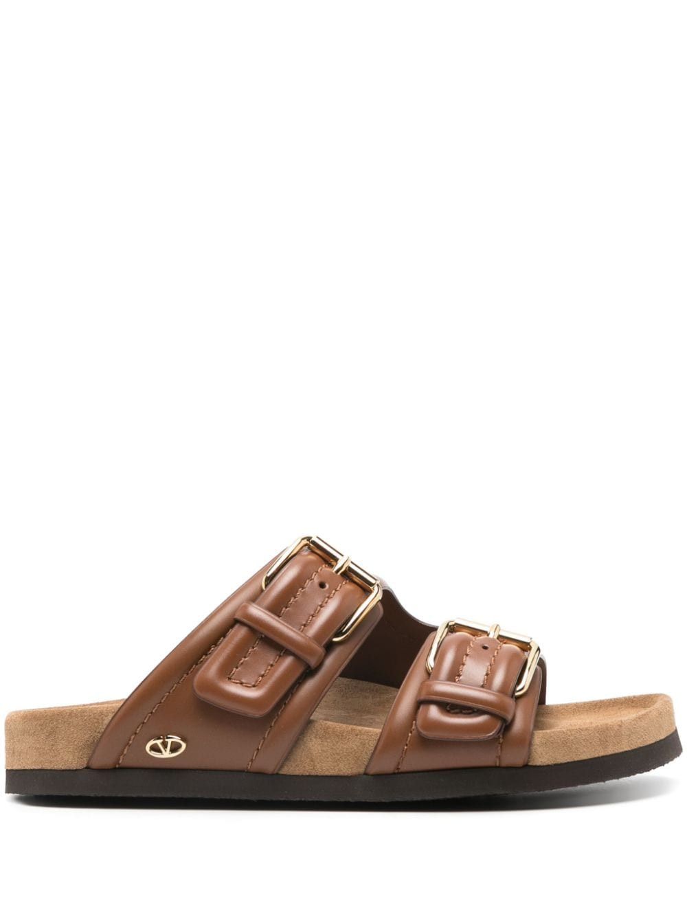 Sandali In Pelle Con Logo Vlogo