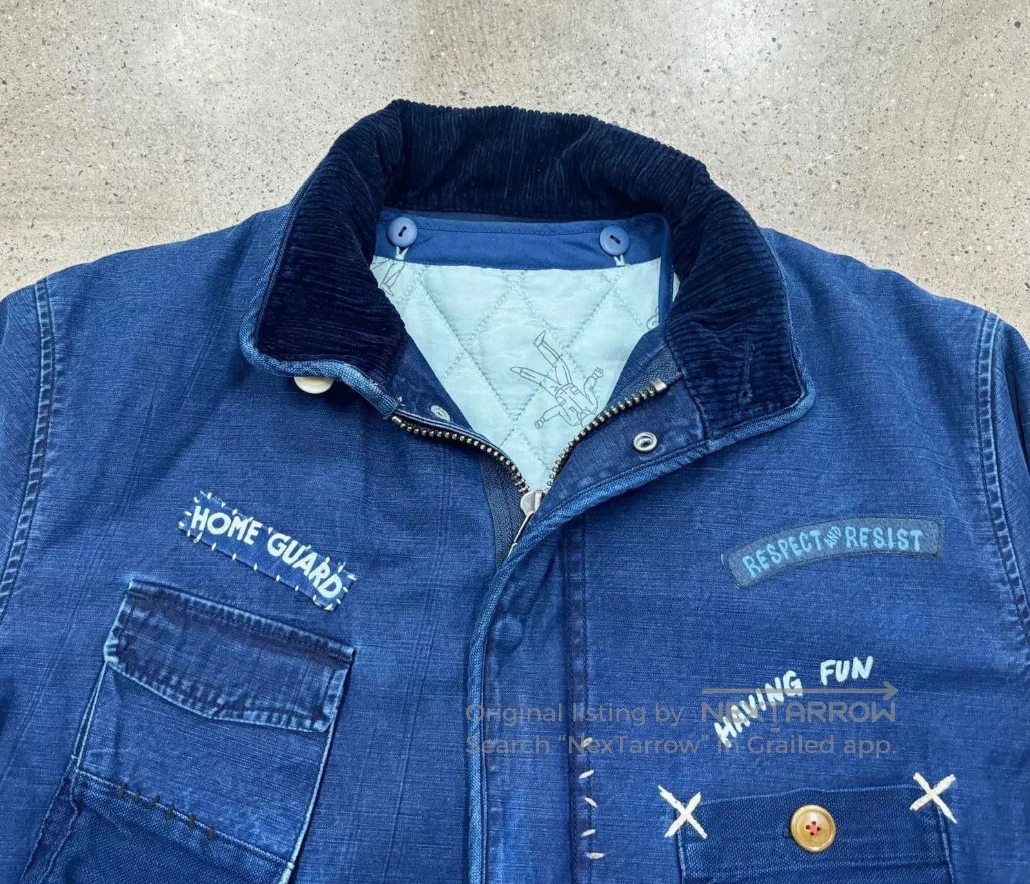 Porter Classic porter classic military coat blue dye patches. Size US S / EU 44-46 / 1 - 6 Thumbnail
