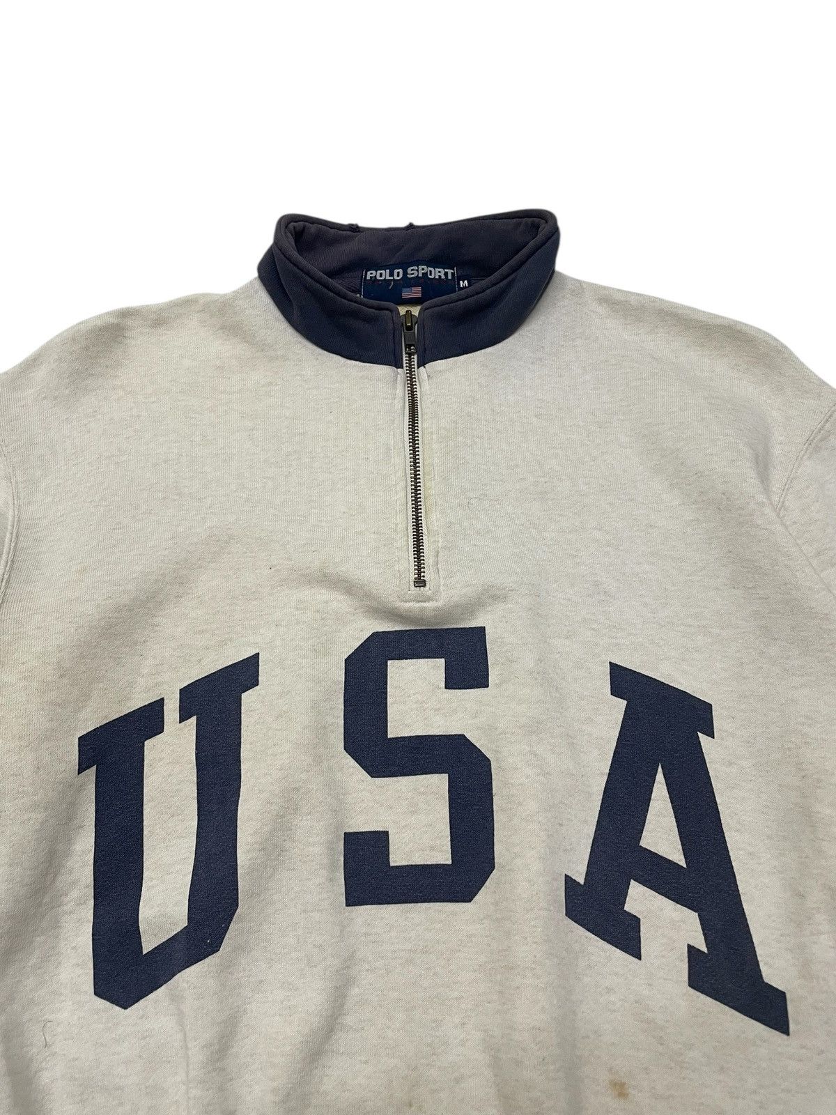 Polo Ralph Lauren × Vintage Vintage POLO SPORT RALPH LAUREN USA Half Zipper Sweatshirt Size US XL / EU 56 / 4 - 2 Thumbnail