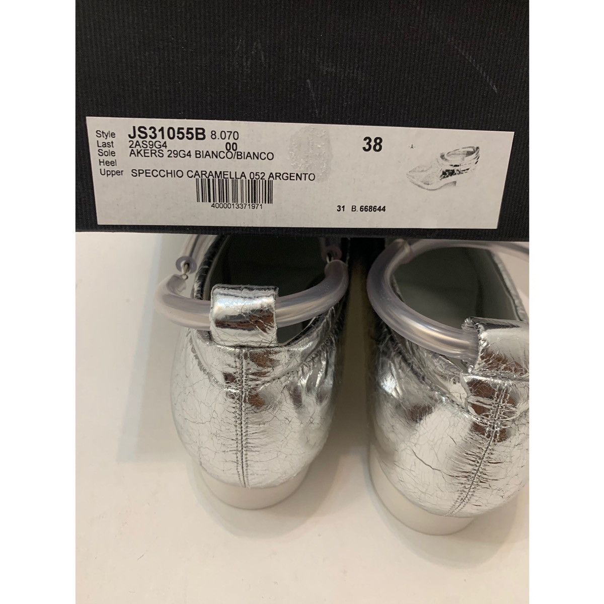 Jil Sander JIL SANDER METALLIC LEATHER BALLET FLATS SHOES Size US 8 / IT 38 - 24 Thumbnail