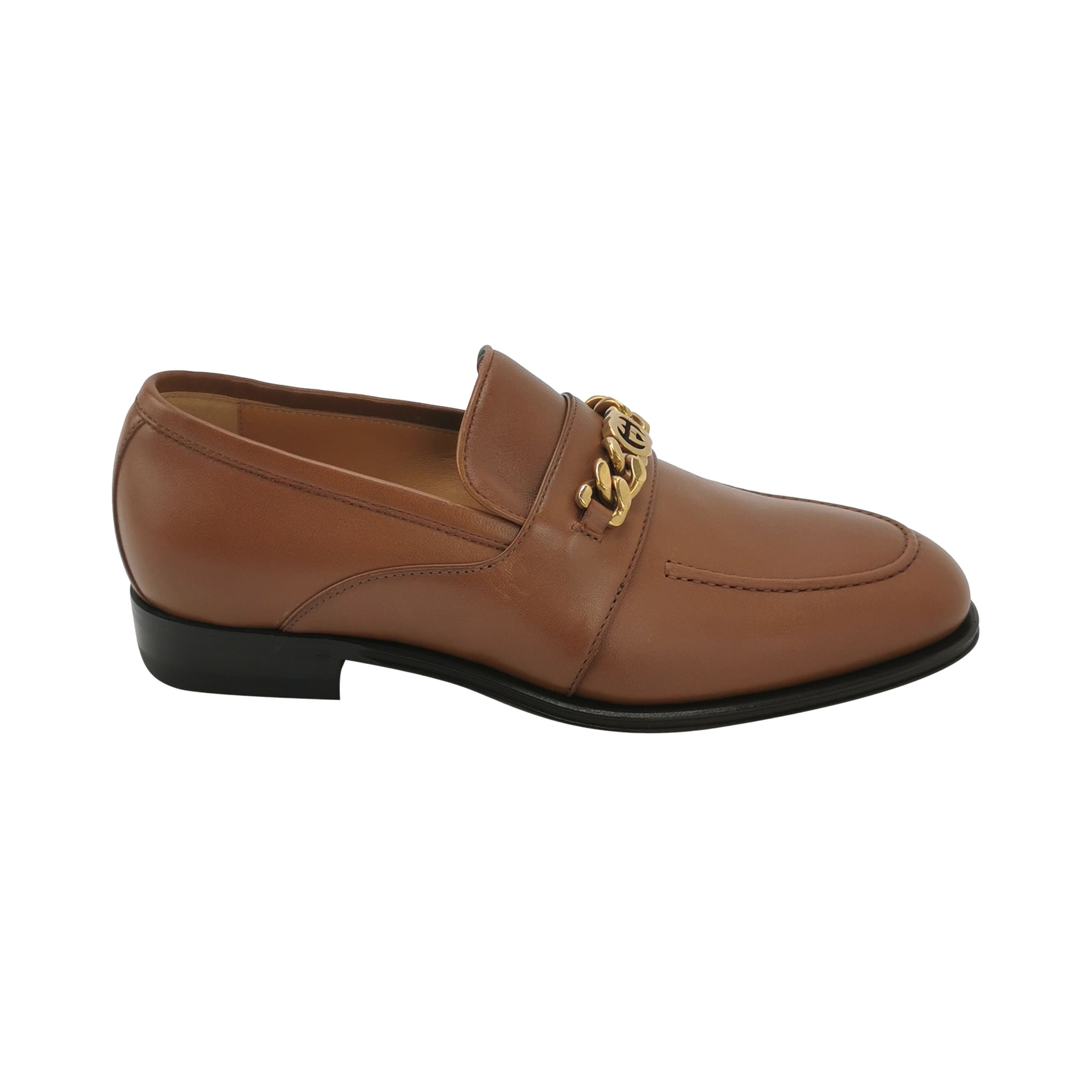 Gucci Gucci Interlocking G Chain Leather Loafers US 5.5 Size US 5.5 / EU 38 - 1 Thumbnail