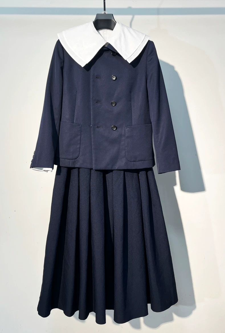 Comme Des Garcons Double-breasted crew-neck suit