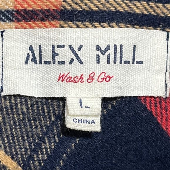Alex Mill Alex Mill Plaid Flannel Shirt - Red/Navy/Beige - Size L Size US L / EU 52-54 / 3 - 9 Thumbnail