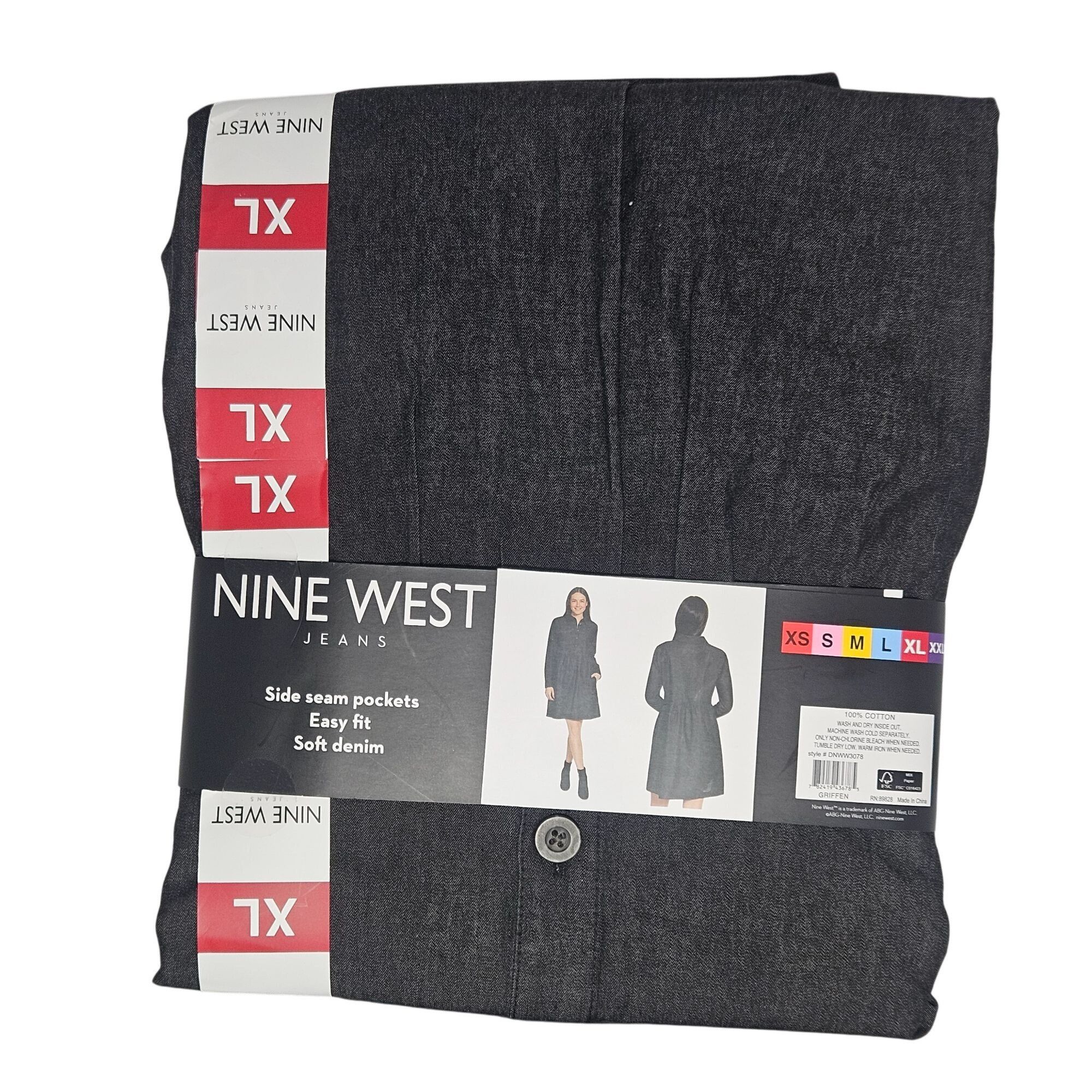 Nine West Nine West NWT Women’s Denim Shirt Dress Size XL Long Sleeve Size XL / US 12-14 / IT 48-50 - 3 Thumbnail