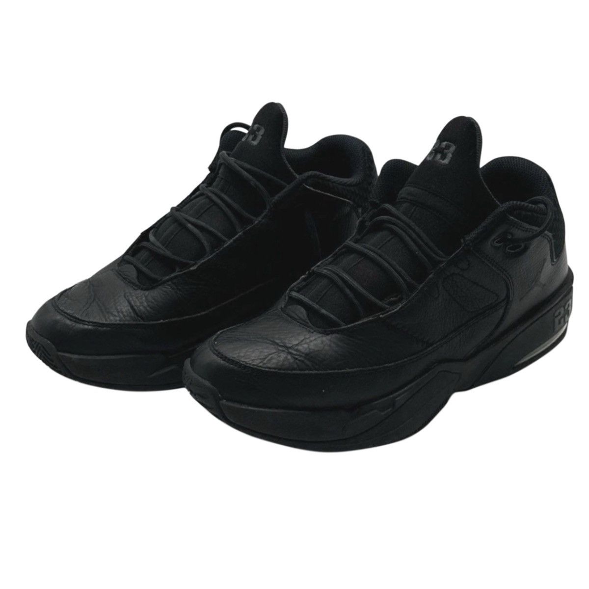 Jordan Brand Nike Air Jordan Max Aura 3 Triple Black Leather Mid Top 8 Size US 8 / EU 41 - 3 Thumbnail