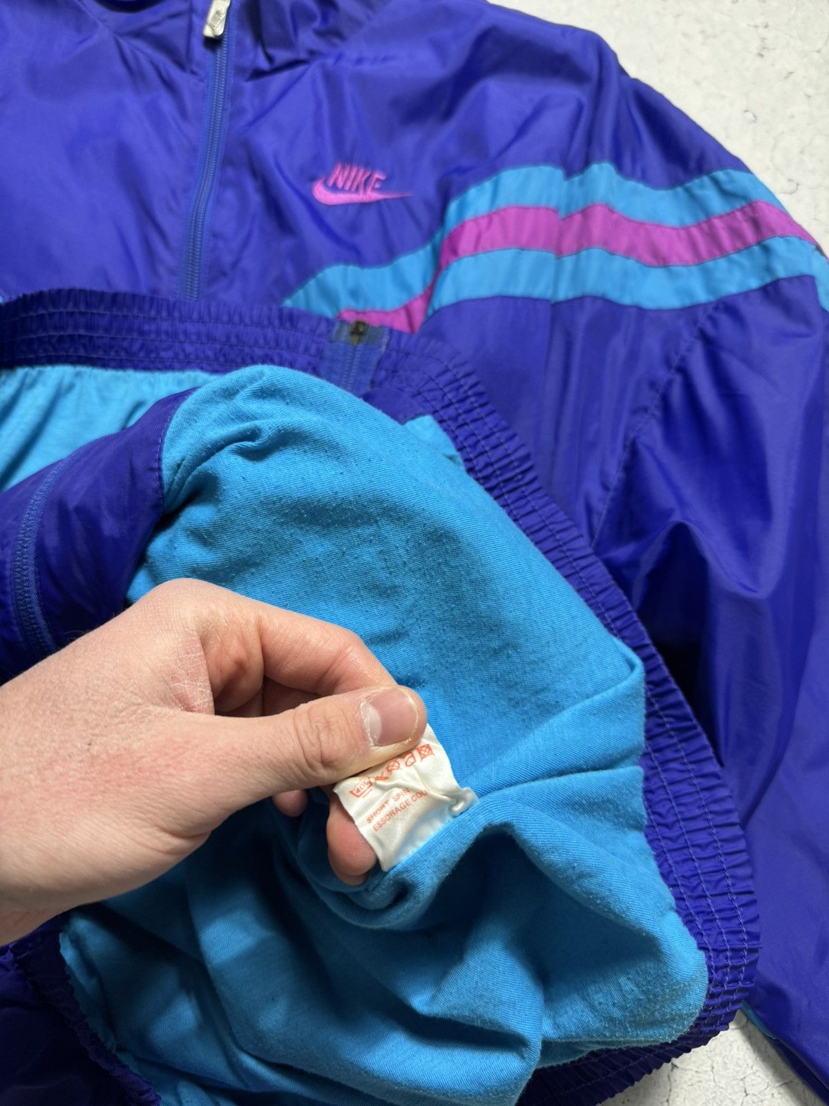 Nike Nike Vintage 80’s Nylon Track Top Jacket Drill Size US XL / EU 56 / 4 - 8 Thumbnail
