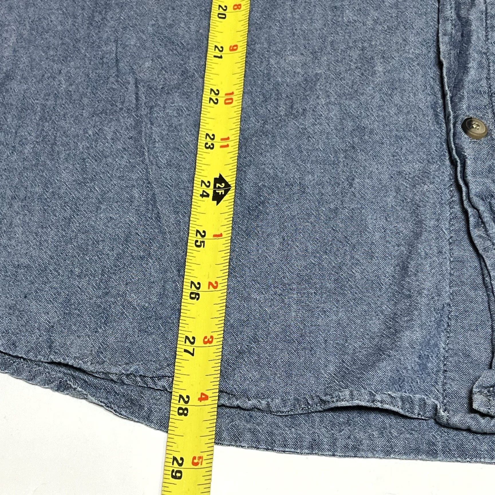 Wrangler Wrangler Shirt Button-Up Chambray Short Sleeve Pockets Men S Blue Cotton Regular Casual Shirts Size US S / EU 44-46 / 1 - 5 Thumbnail