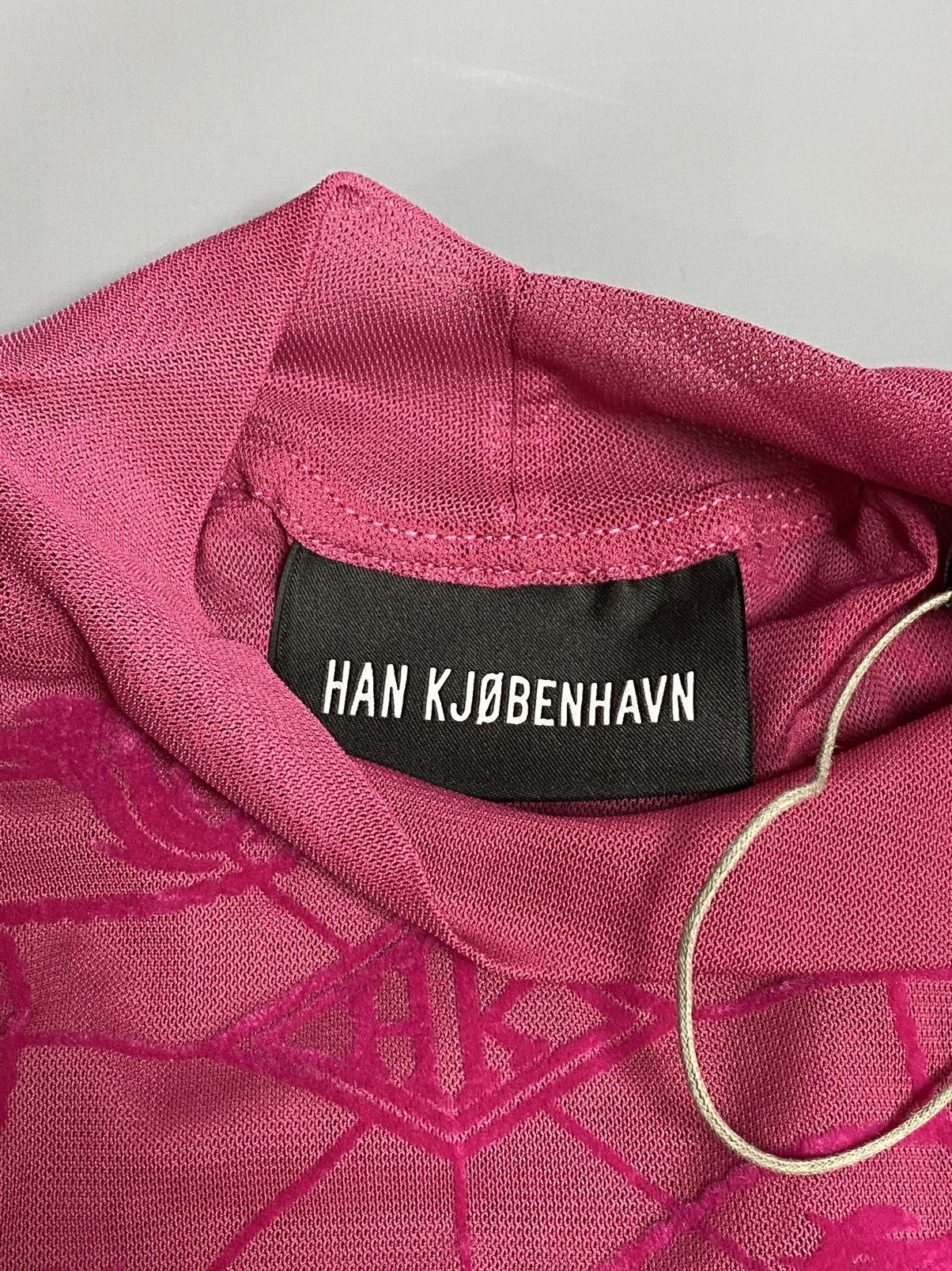 Han Kjobenhavn Han Kjobenhavn Pink Sheer Mesh Monogram Long Sleeve Top 36 Size XS / US 0-2 / IT 36-38 - 21 Thumbnail