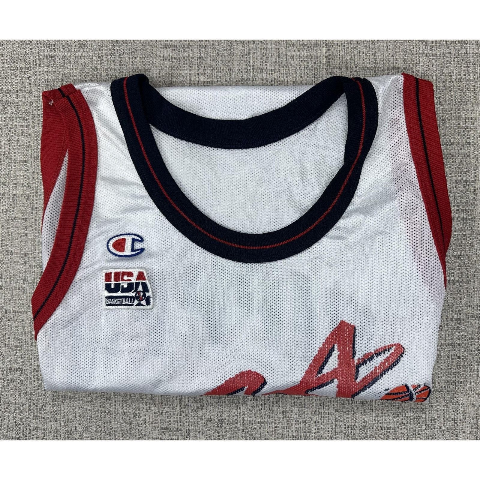 Champion USA Basketball Jersey Sz 48 White Pippen Champion USA 90s Size US XL / EU 56 / 4 - 15 Thumbnail