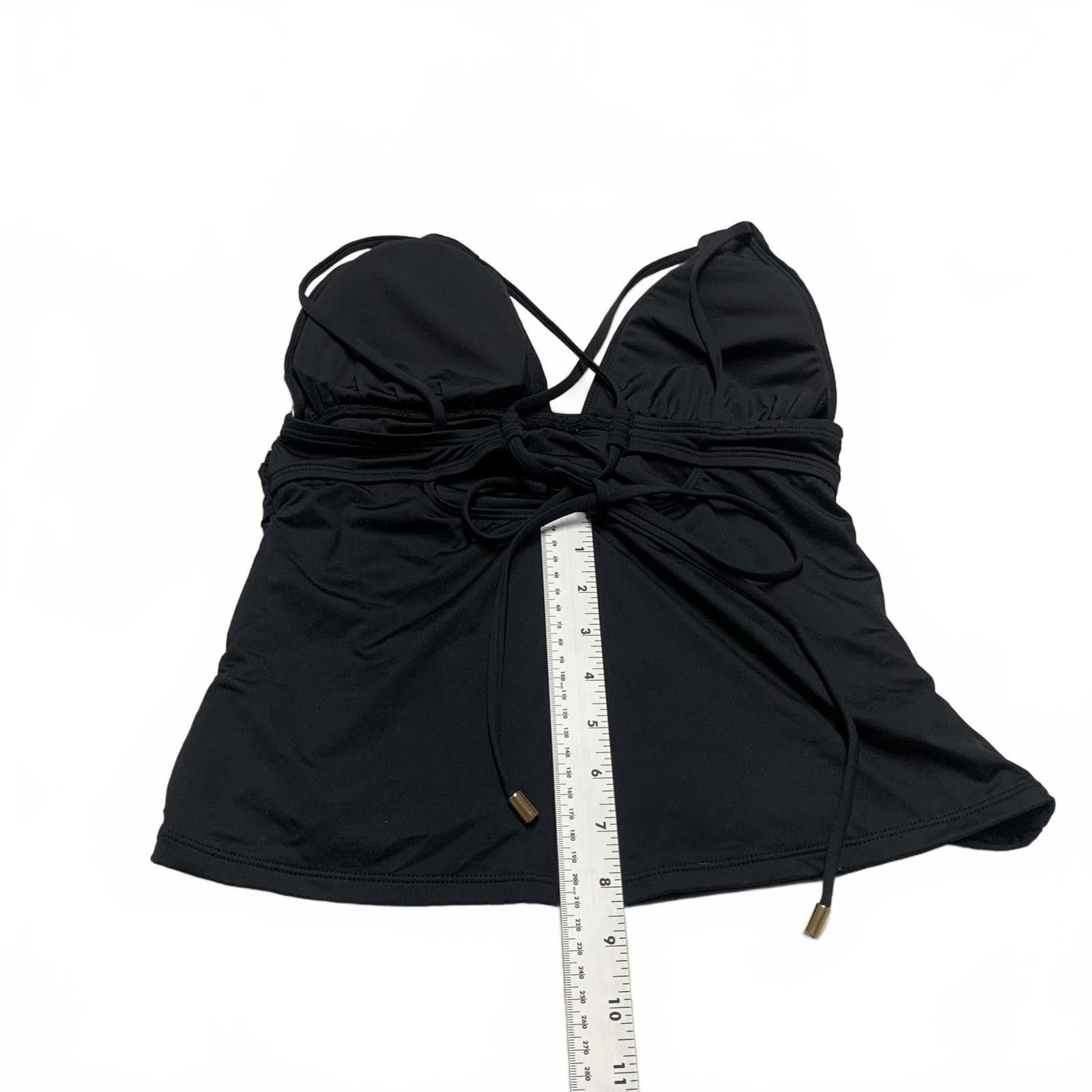 Other La Blanca Women's Size 10 Black Halter Swim Top Ruched Bust Size ONE SIZE - 12 Thumbnail