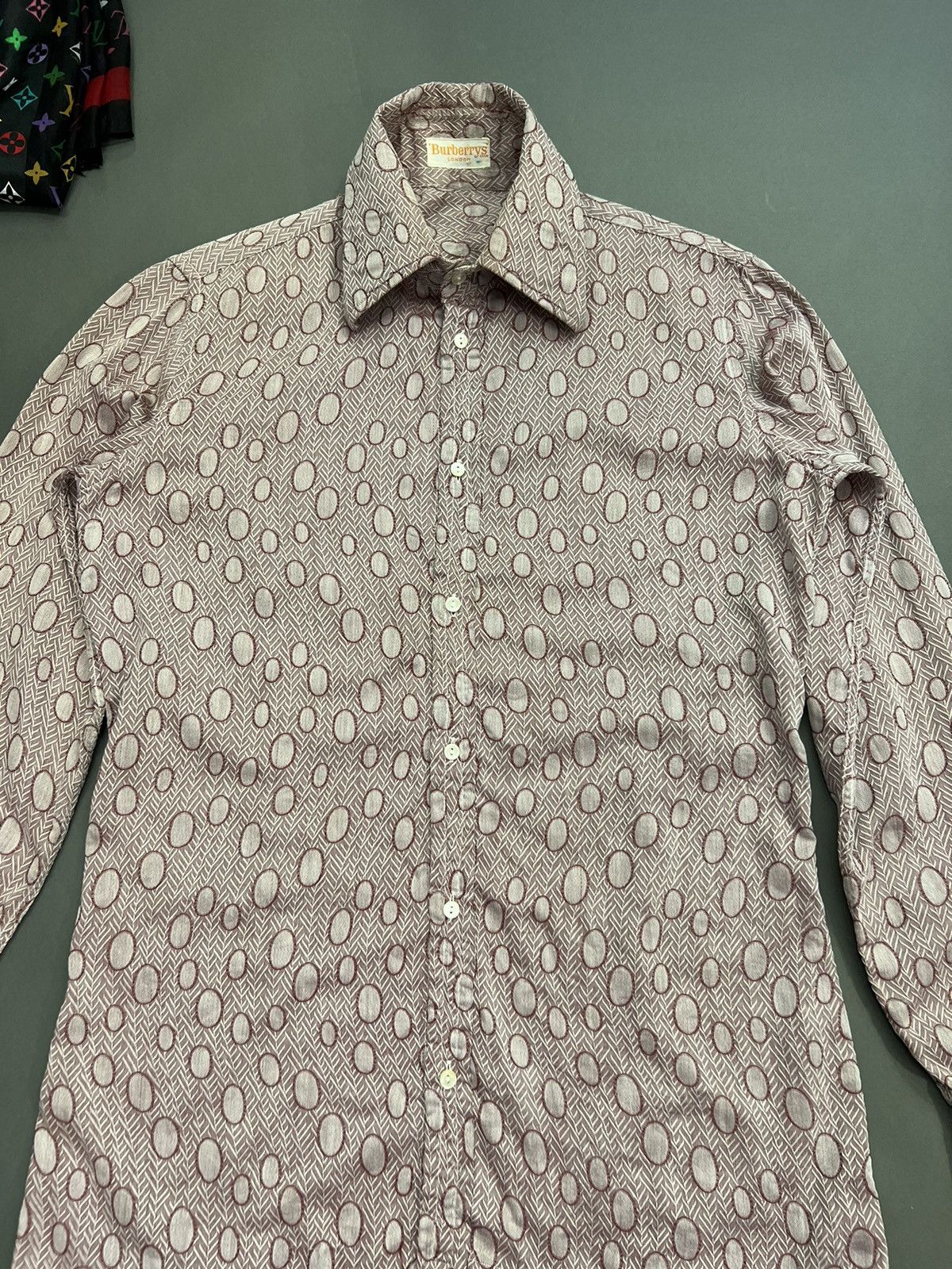 Burberry Vintage 70s Burberry Yellow Tag Shirt Made in Scotland Size US S / EU 44-46 / 1 - 6 Thumbnail