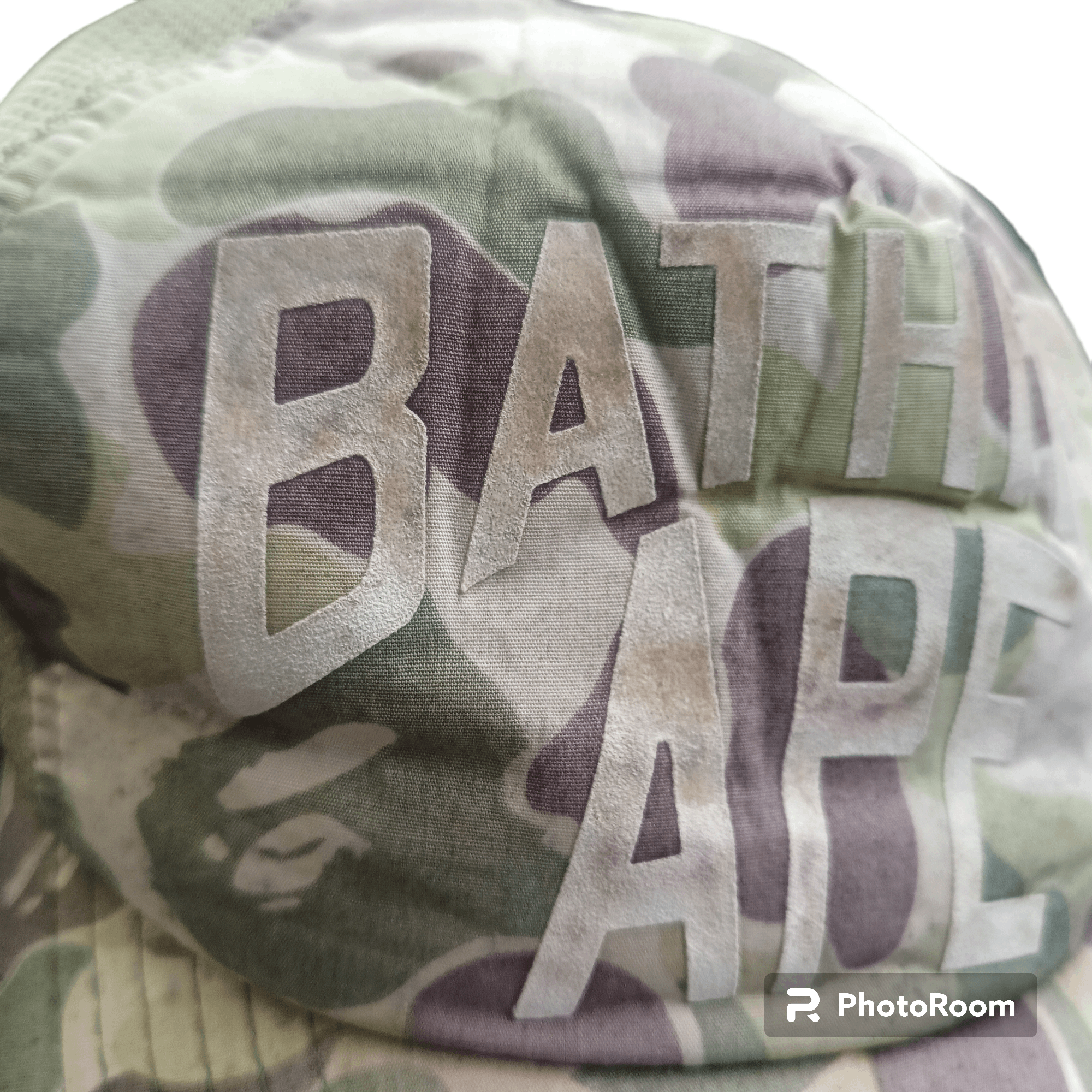 Bape × Vintage Vintage BAPE Camo NYC Logo distressed Mesh Cap Size ONE SIZE - 4 Thumbnail