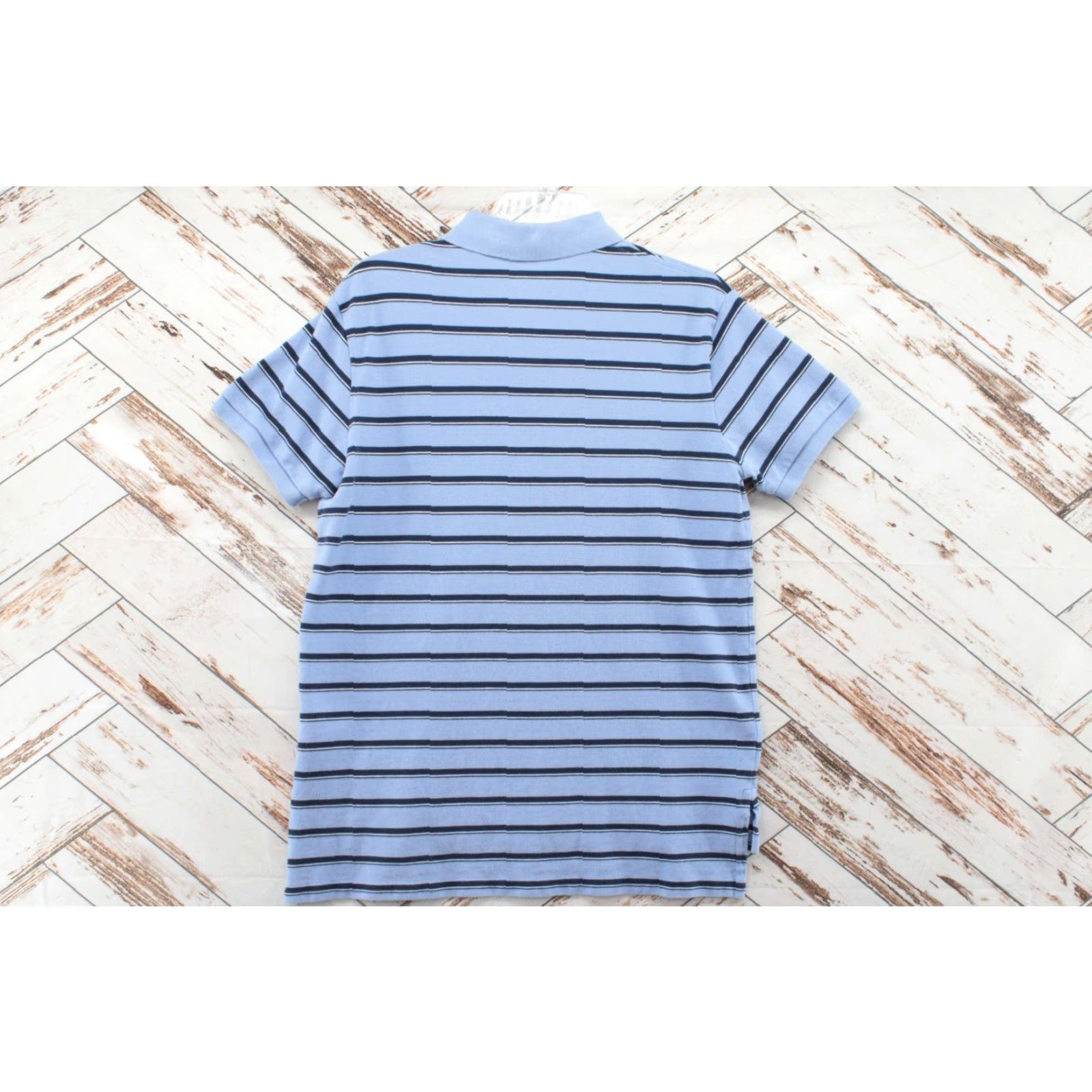 Polo Ralph Lauren VINTAGE Polo Ralph Lauren Shirt Men's Large Classic Fit Blue Striped Pony Logo Rugby Size US L / EU 52-54 / 3 - 3 Thumbnail