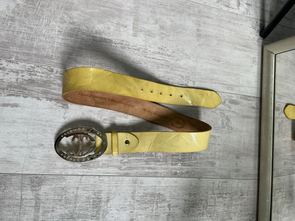 Just Cavalli Vintage Just Cavalli 90’s Archive Leather Belt Yellow RARE Size ONE SIZE - 3 Thumbnail
