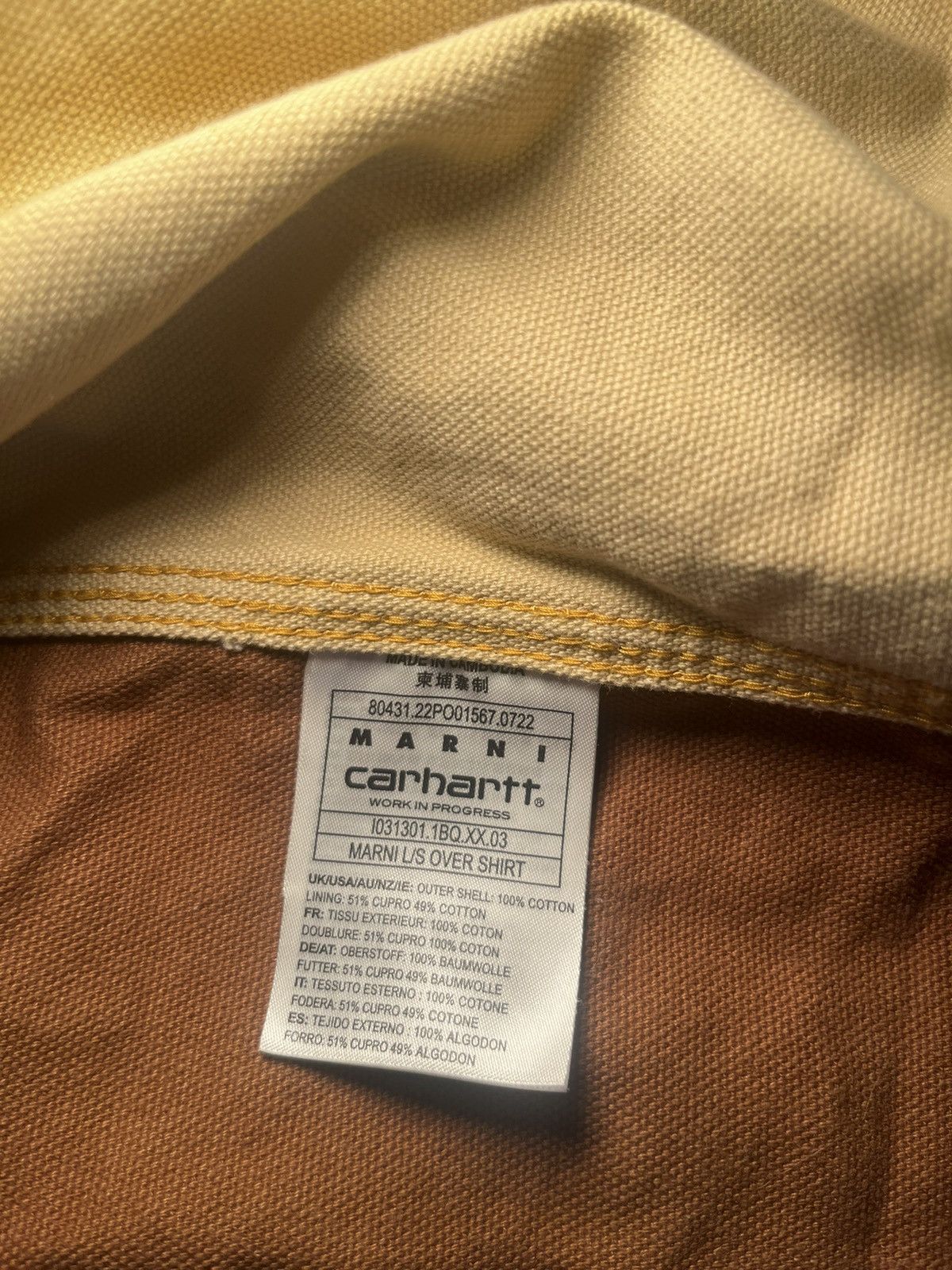 Carhartt × Marni Marni Carhartt WIP Colorblock Overshirt Size Medium Size US M / EU 48-50 / 2 - 7 Thumbnail