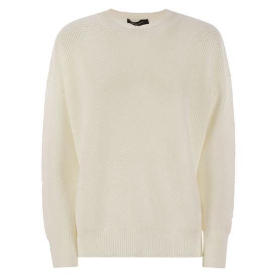 Fabiana Filippi FABIANA FILIPPI Women Sweater MAD265F093 WHITE Size M / US 6-8 / IT 42-44 - 1 Thumbnail