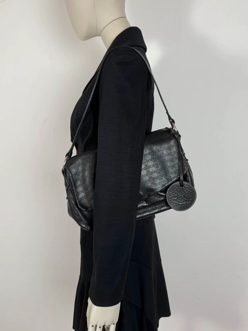 Vivienne Westwood Vivienne Westwood Black embossed leather postman's bag Size ONE SIZE - 9 Thumbnail