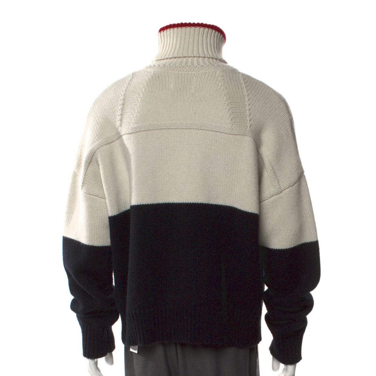 Rhude Rhude Black & Off-White Wool Colorblock Turtleneck Size US M / EU 48-50 / 2 - 2 Thumbnail