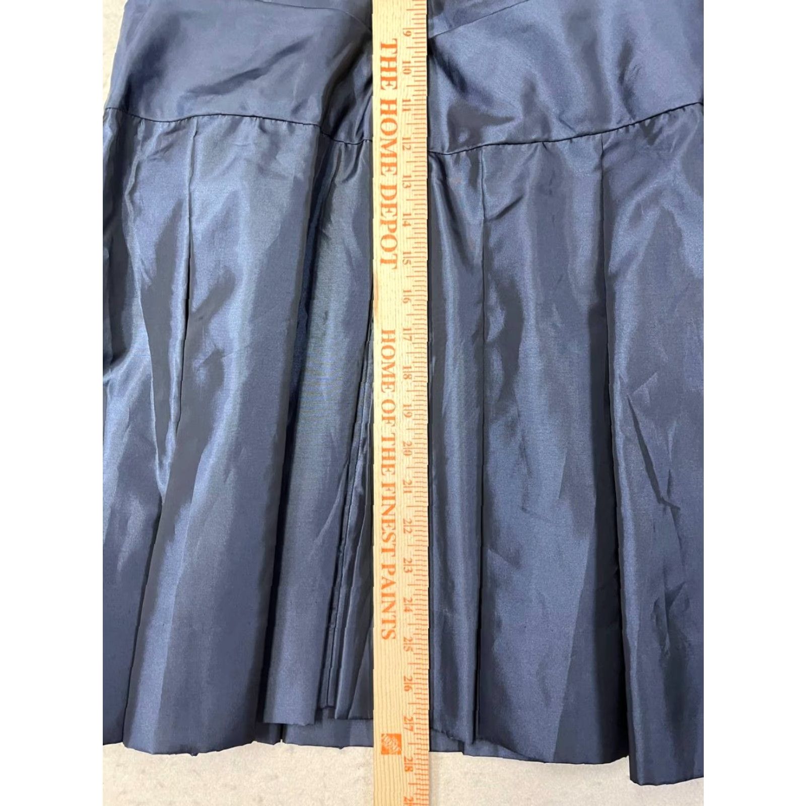 Vintage VINTAGE MaxandCleo Collection Strapless Dress Puff Skirt Satin Navy Blue Size 10 Short Formal Nightwear Womens Size 32" / US 10 / IT 46 - 3 Thumbnail