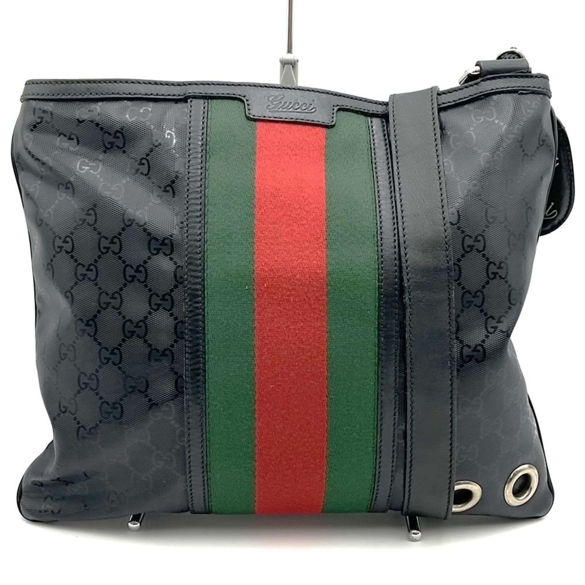 Gucci GUCCI 269379 GG Imprime Fiat 500 Collaboration Sherry Shoulder Bag, Coated Canvas Leather, Black, Women's Size ONE SIZE - 1 Thumbnail