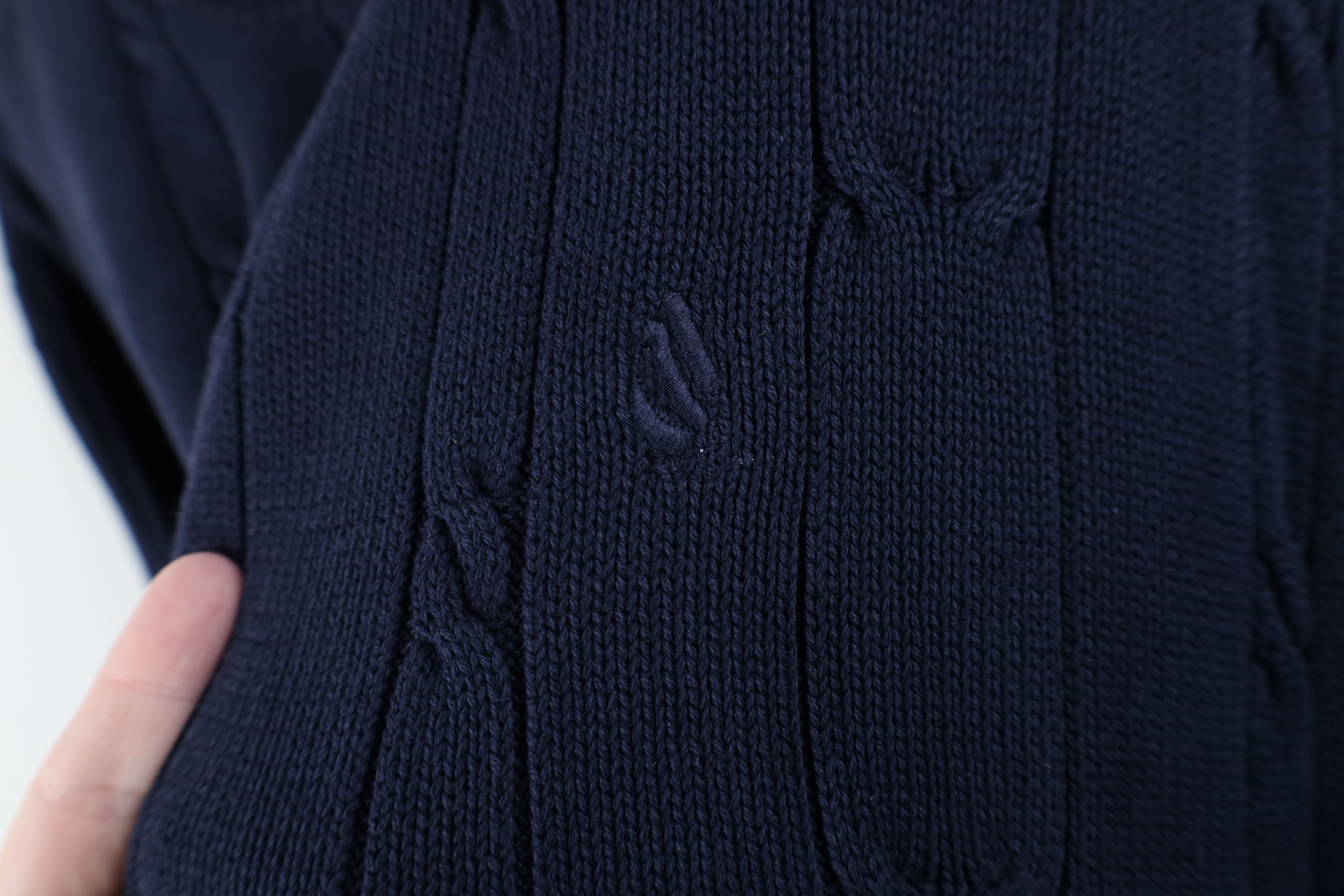 Nautica Vintage 90s Nautica Sailboat Cotton Cable Knit Sweater Blue Size US XL / EU 56 / 4 - 4 Thumbnail