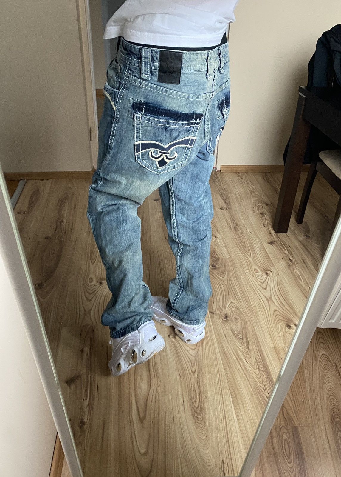 Affliction × True Religion × Vintage Project Mayhem vintage look washed denim straight pants Size US 36 / EU 52 - 1 Thumbnail