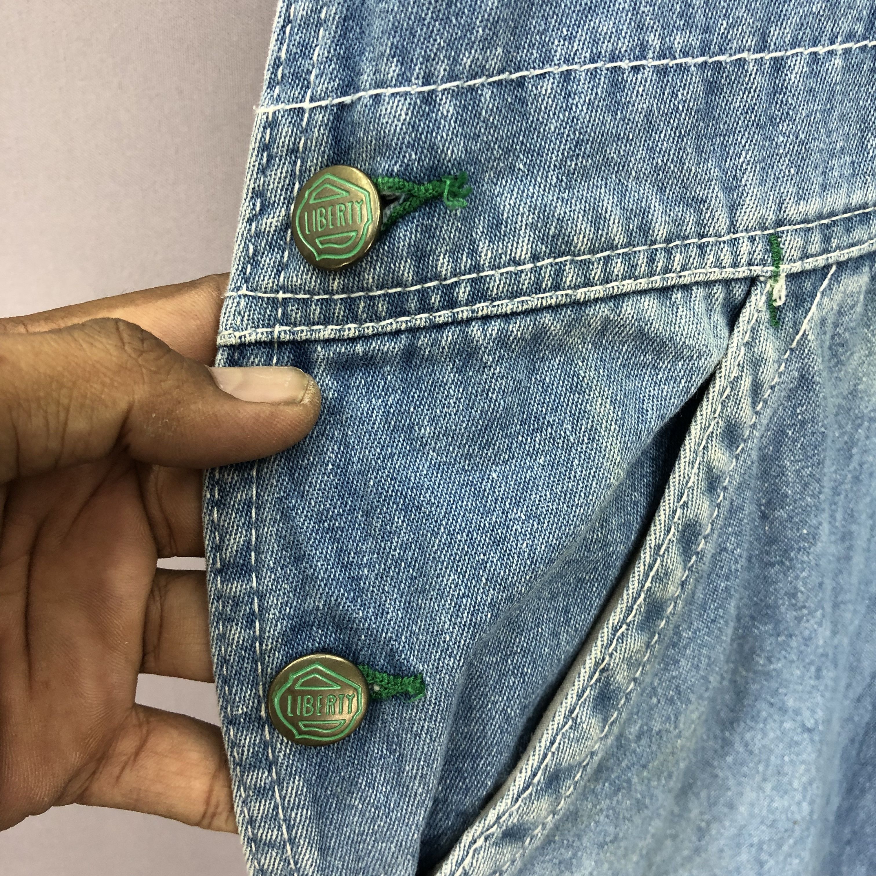 Liberty × Vintage Vintage 90s Liberty Carpenter Denim Jeans Overalls Size US 36 / EU 52 - 15 Thumbnail