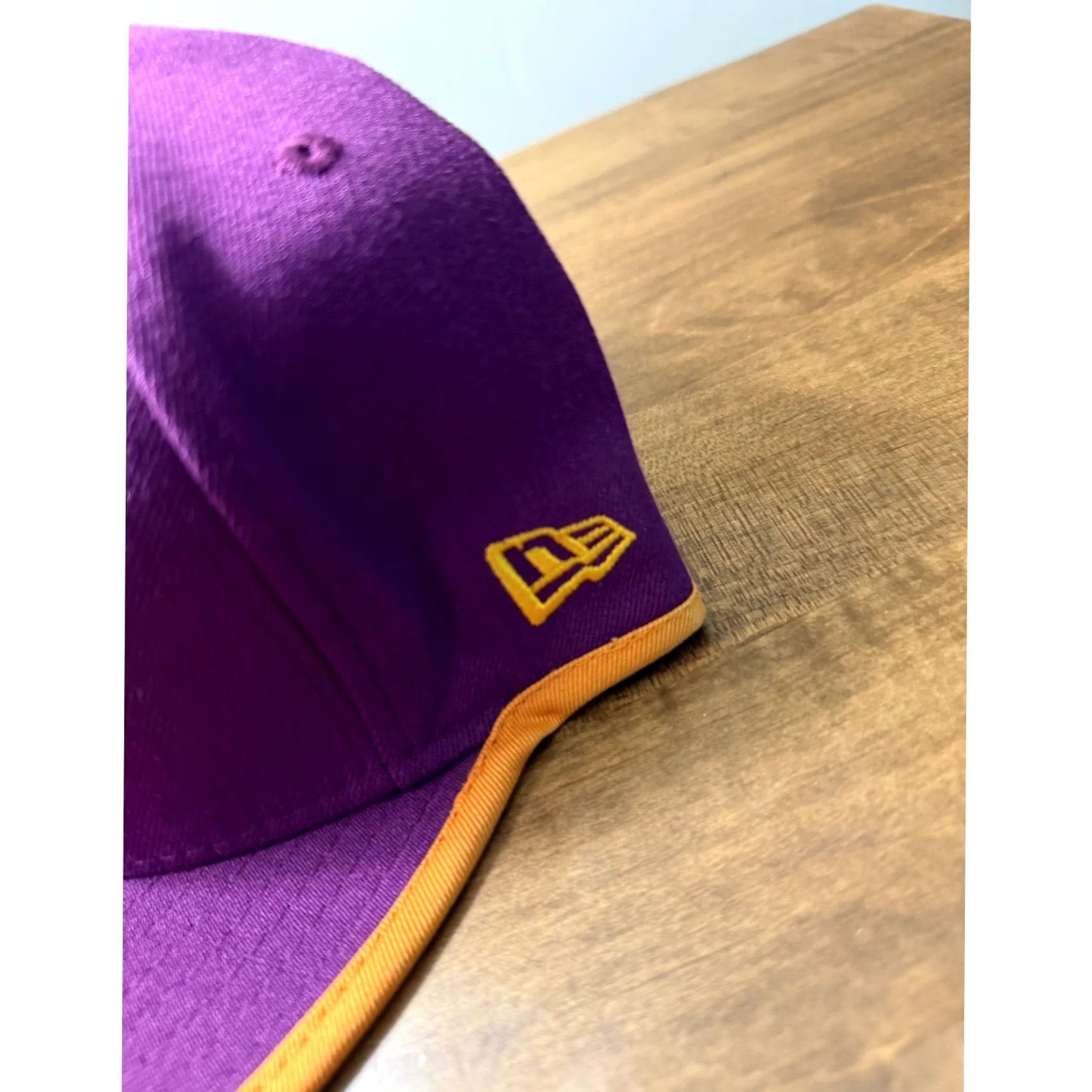 New Era New Era 59FIFTY Hat Mens 7 7/8 Purple Orange New York Yankees Fitted MLB Cap Size ONE SIZE - 3 Thumbnail