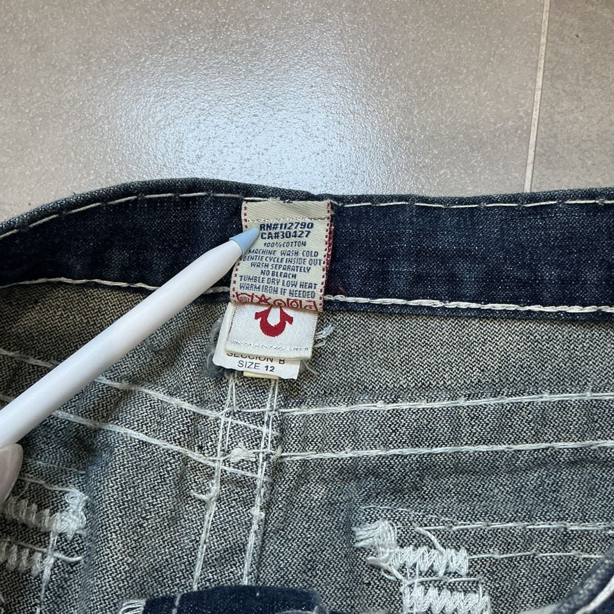 True Religion 00s True Religion Girls Joey Super T World Tour Flare Jeans Size 34" / US 12 / IT 48 - 5 Thumbnail