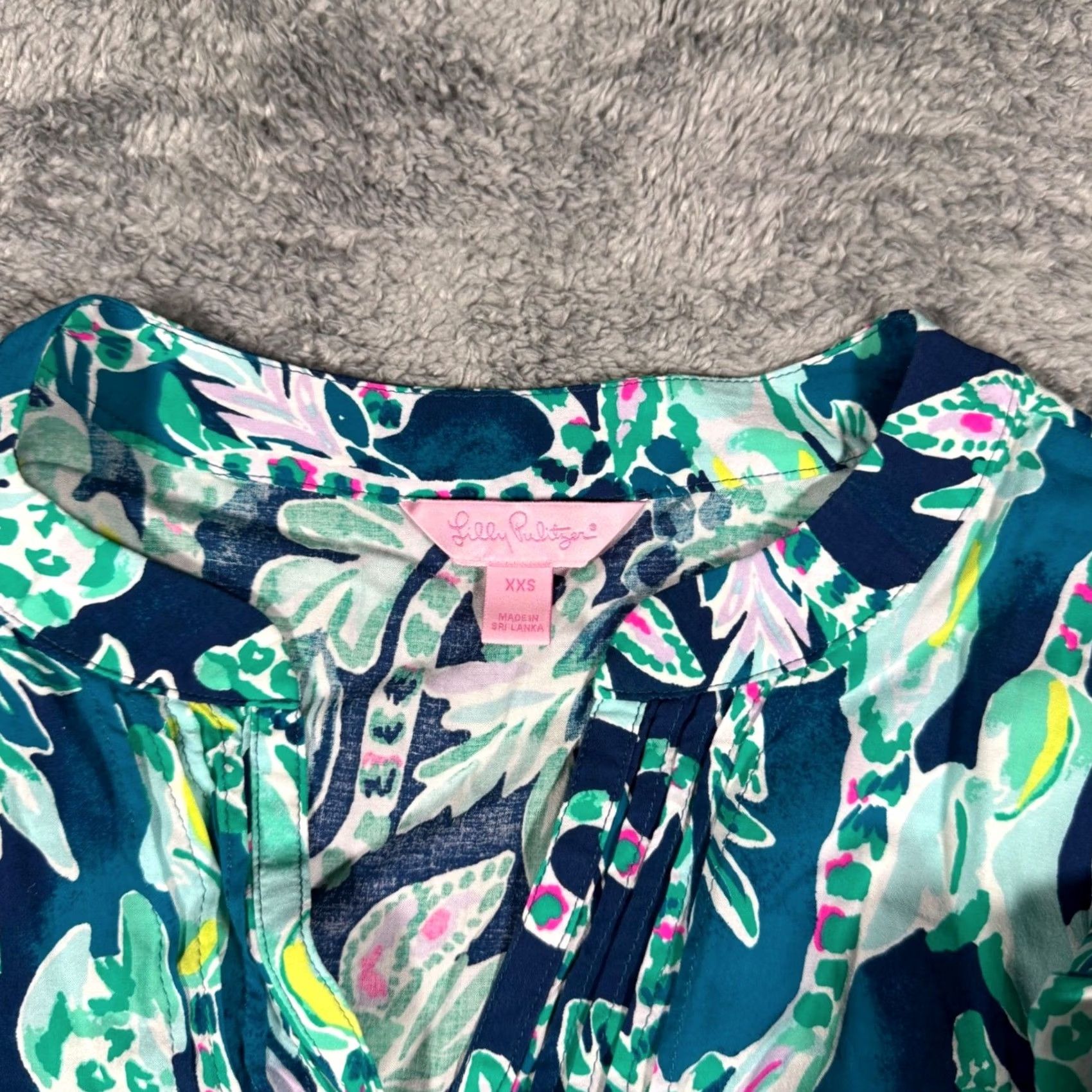 Lilly Pulitzer Lilly Pulitzer Harbour Island Tunic Womens Green Rayon XXS Size XXS / US 00 / IT 34 - 2 Thumbnail