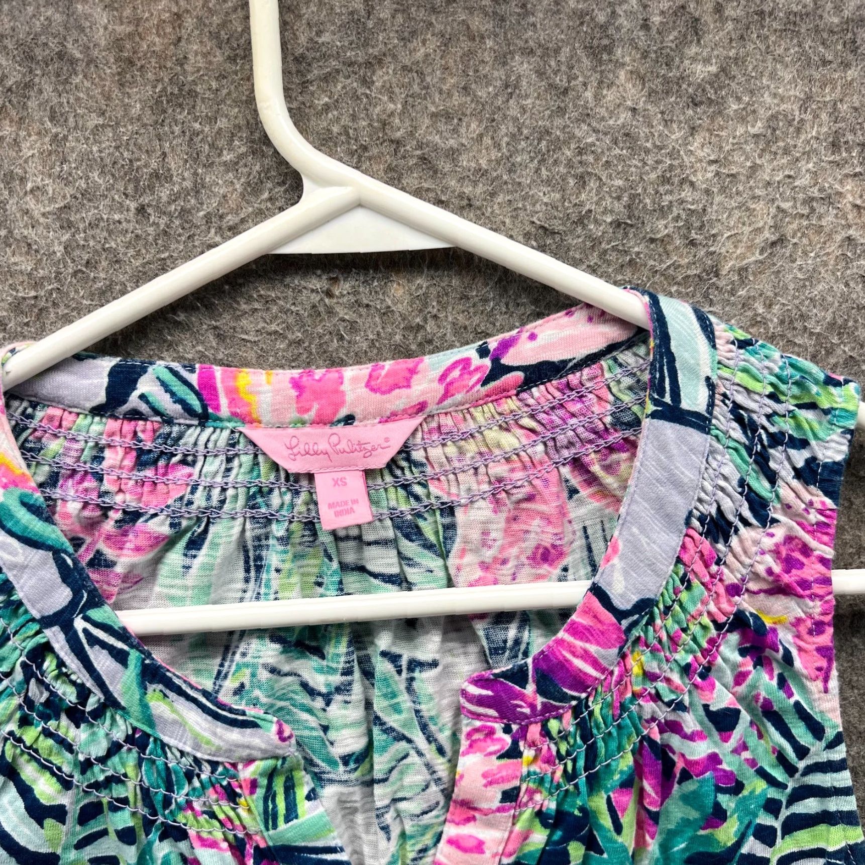 Lilly Pulitzer Lilly Pulitzer Dress Womens XS Green Pink Sleeveless Floral Print Summer Pencil Dress Women XS Pink Floral Size XS / US 0-2 / IT 36-38 - 5 Thumbnail