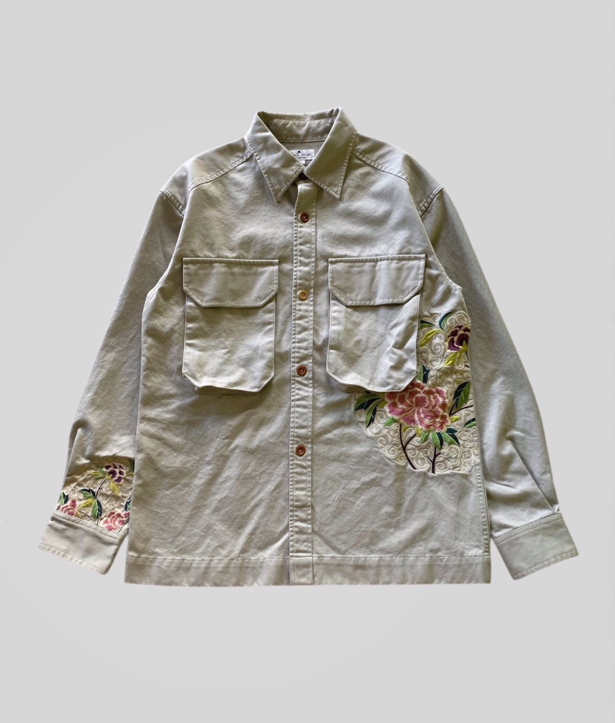 Paul Smith ARCHIVES❗️Vintage Paul Smith Embroidery Flowers Work Jacket Size US L / EU 52-54 / 3 - 1 Thumbnail