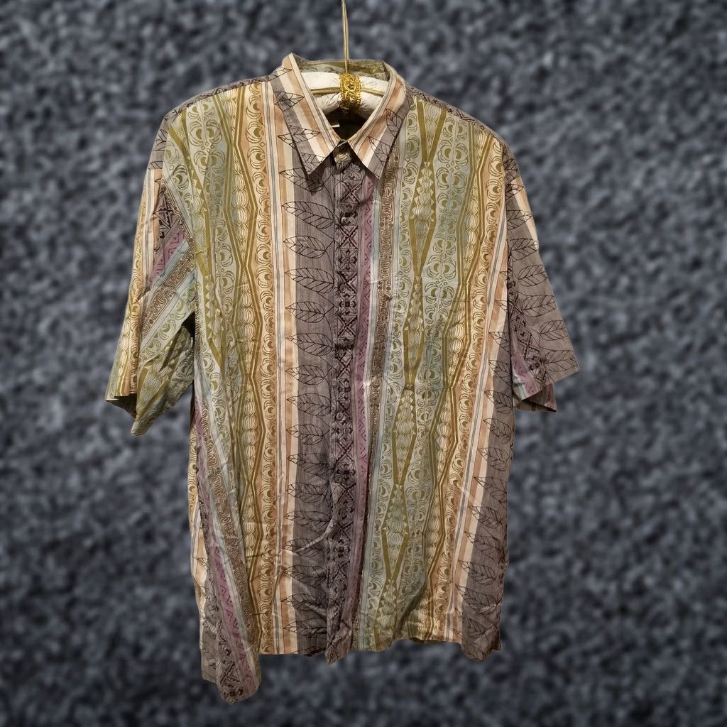 Tori Richard Tori Richard Men’s Hawaiian Shirt Geometric Patch Pocket Multicolor Cotton Lawn 2XL Short Sleeve Button-Up Size US XXL / EU 58 / 5 - 1 Thumbnail
