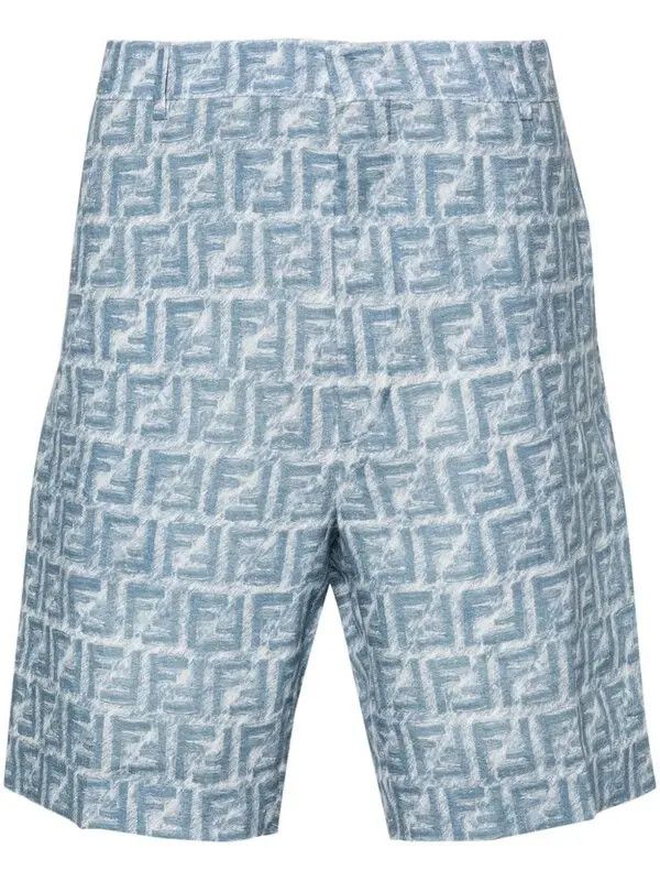 Fendi o1s1wg110525 Shorts in Blue Size US 36 / EU 52 - 1 Thumbnail