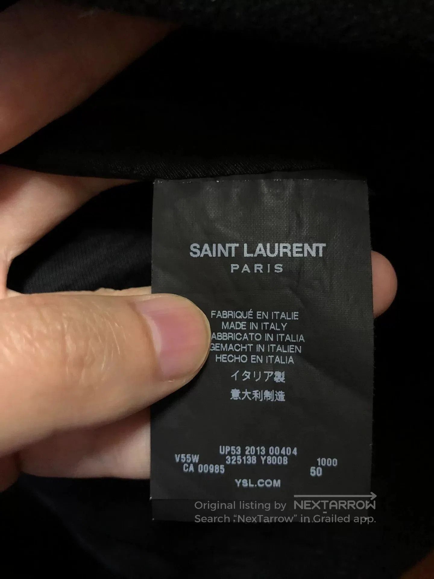 Hedi Slimane black and white baseball jacket by Saint Laurent. Size US XXL / EU 58 / 5 - 9 Thumbnail