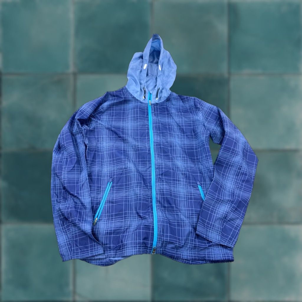 Nike Nike Jacket Women M Blue Plaid Windbreaker Lined Full Zipper Running Casual Activewear Outdoor Fall Winter Size M / US 6-8 / IT 42-44 - 1 Thumbnail