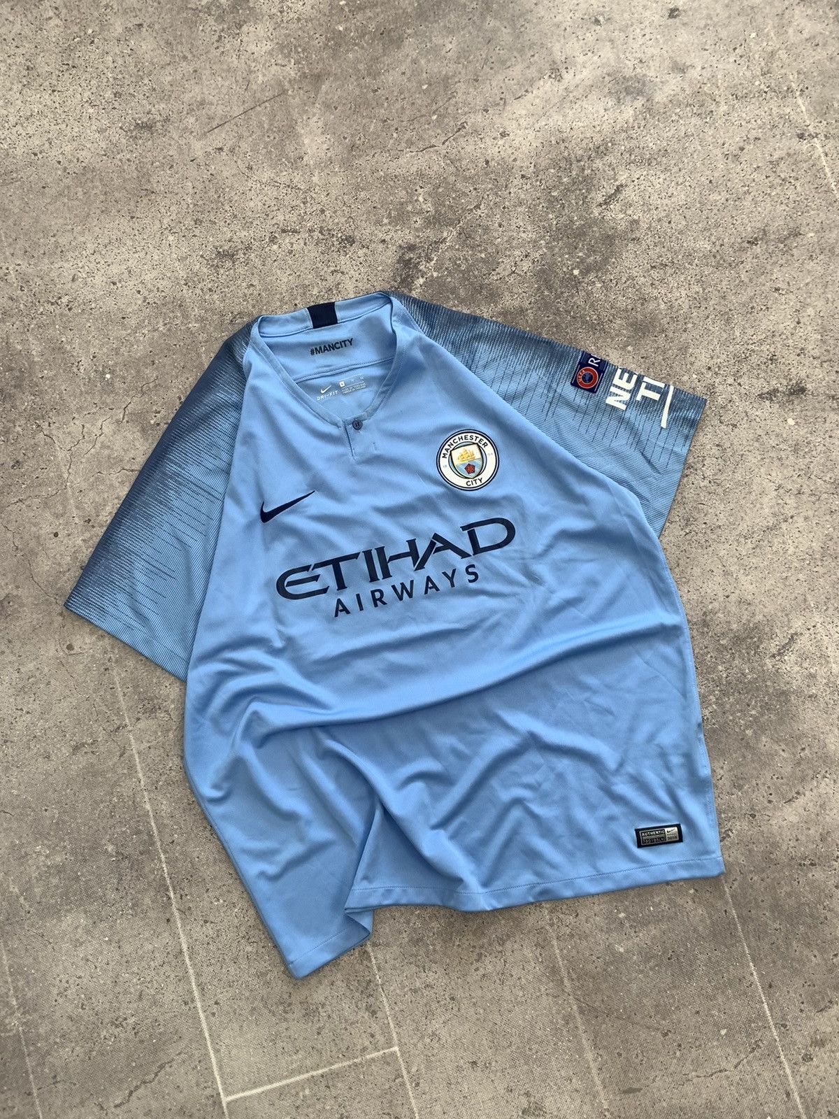 Nike × Vintage Vintage Nike Manchester City Kun Aguero 2018 blockcore Size US XL / EU 56 / 4 - 5 Thumbnail