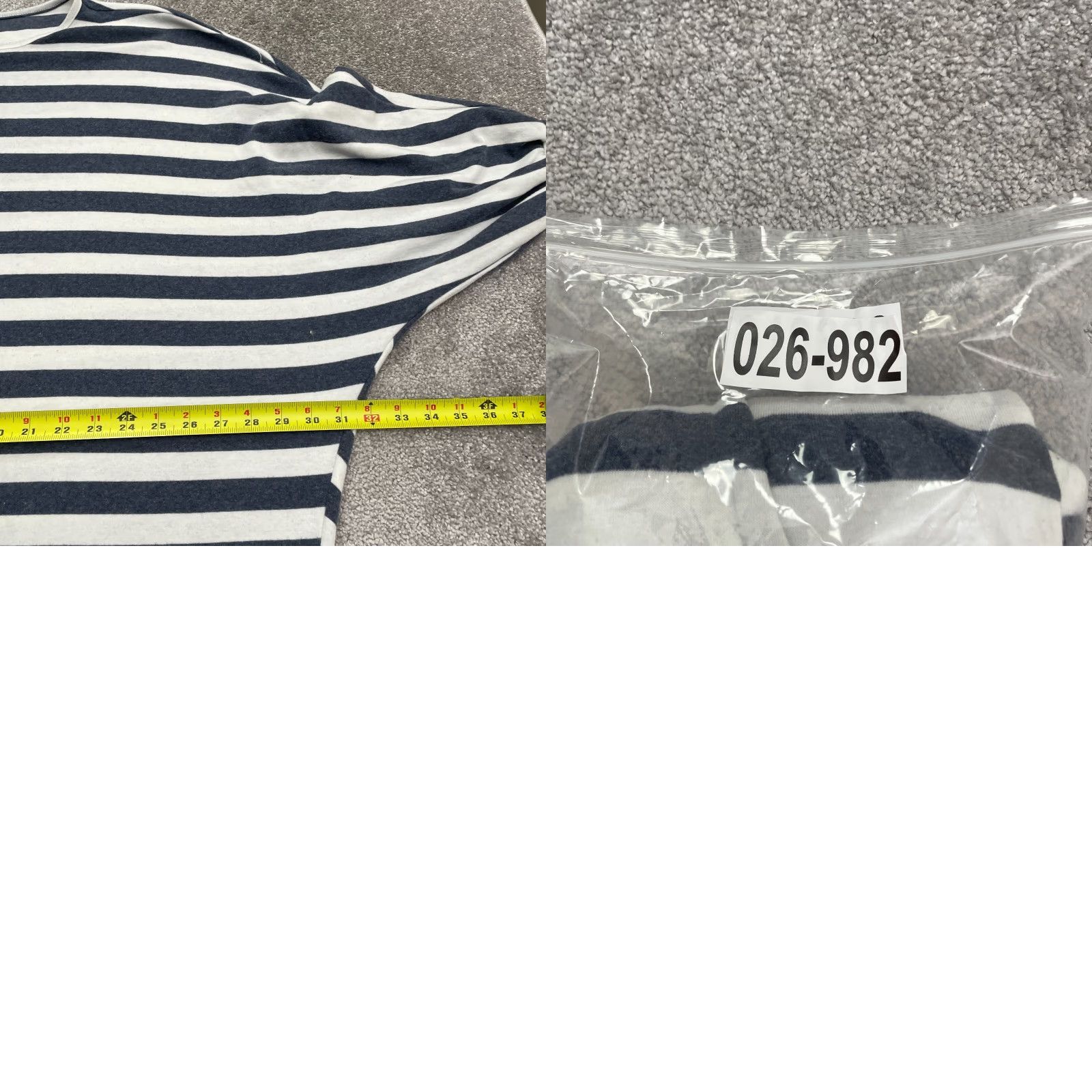 Vintage Unbranded Blouse Womens One Size Blue White Striped Crew Dolman Sleeve Casual Size ONE SIZE - 8 Thumbnail