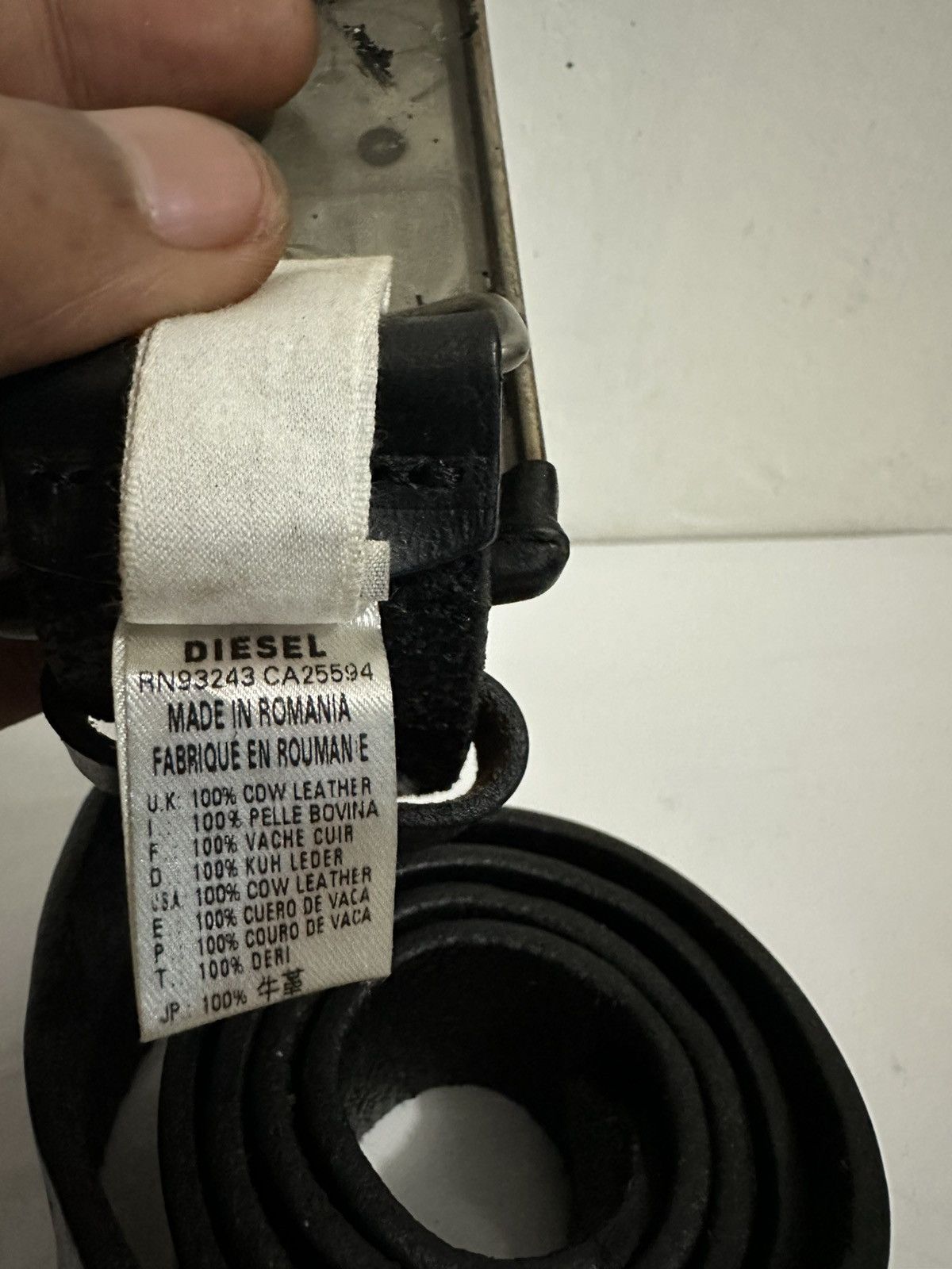 Diesel × Genuine Leather Diesel Leather Belt Size ONE SIZE - 4 Thumbnail