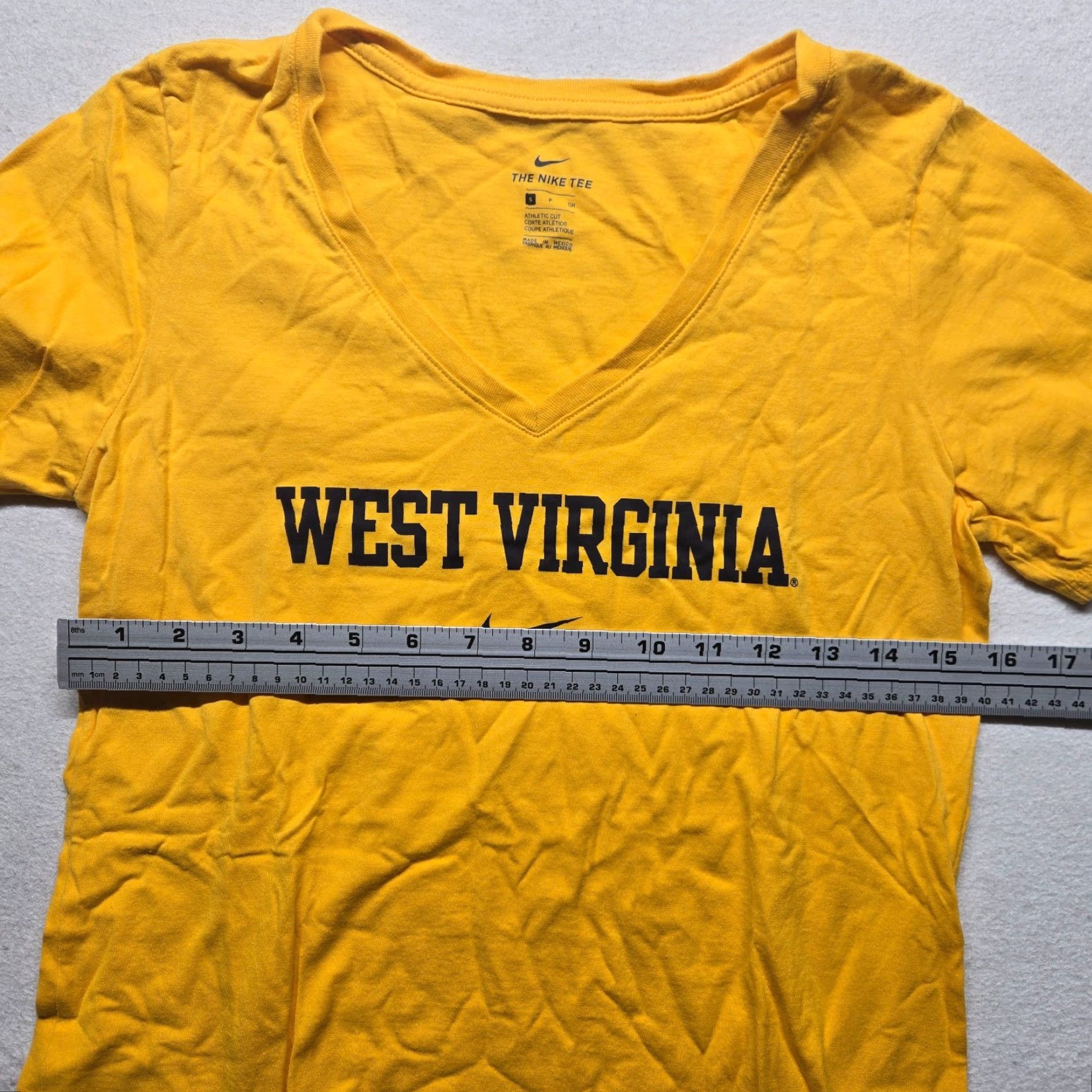 Nike Nike West Virginia University Yellow Short Sleeve T-Shirt Women Small College NCAA Size S / US 4 / IT 40 - 3 Thumbnail