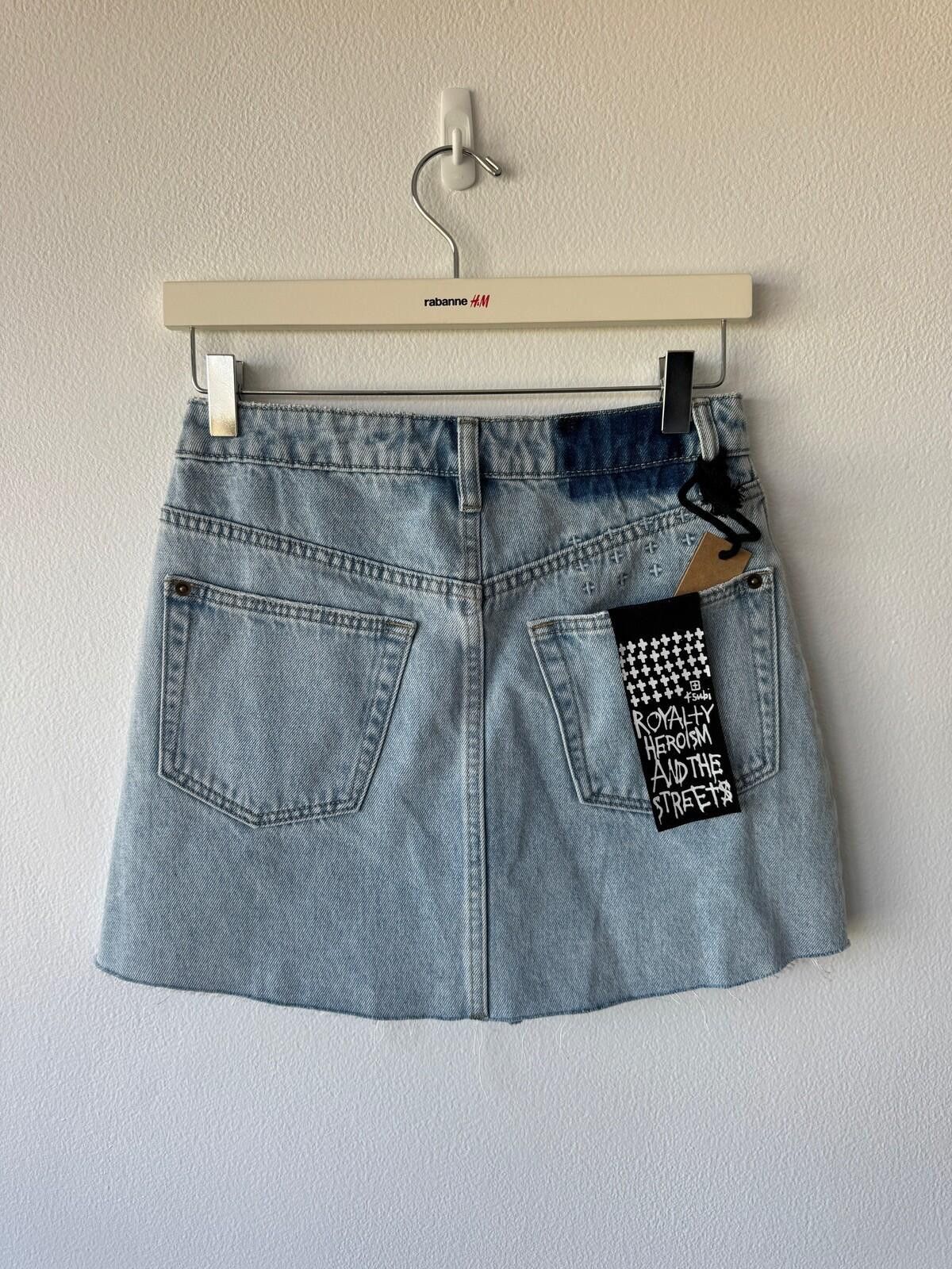 Ksubi new Ksubi womens denim short mini rap skirt 26 8 blue rollin Size 42" / US 20 - 1 Thumbnail