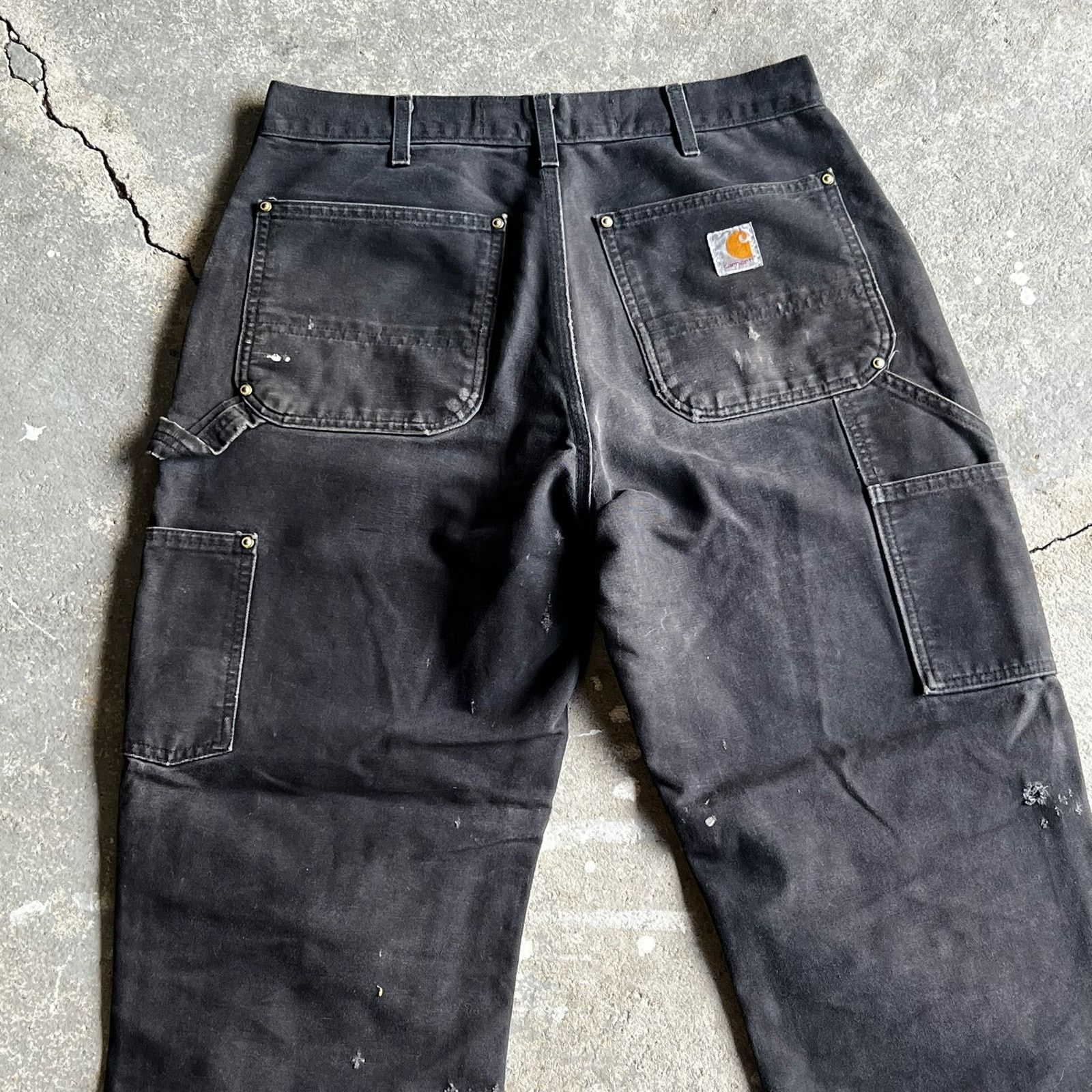 Carhartt × Vintage Carhartt black double knee work wear carpenter pants Size US 31 - 5 Thumbnail