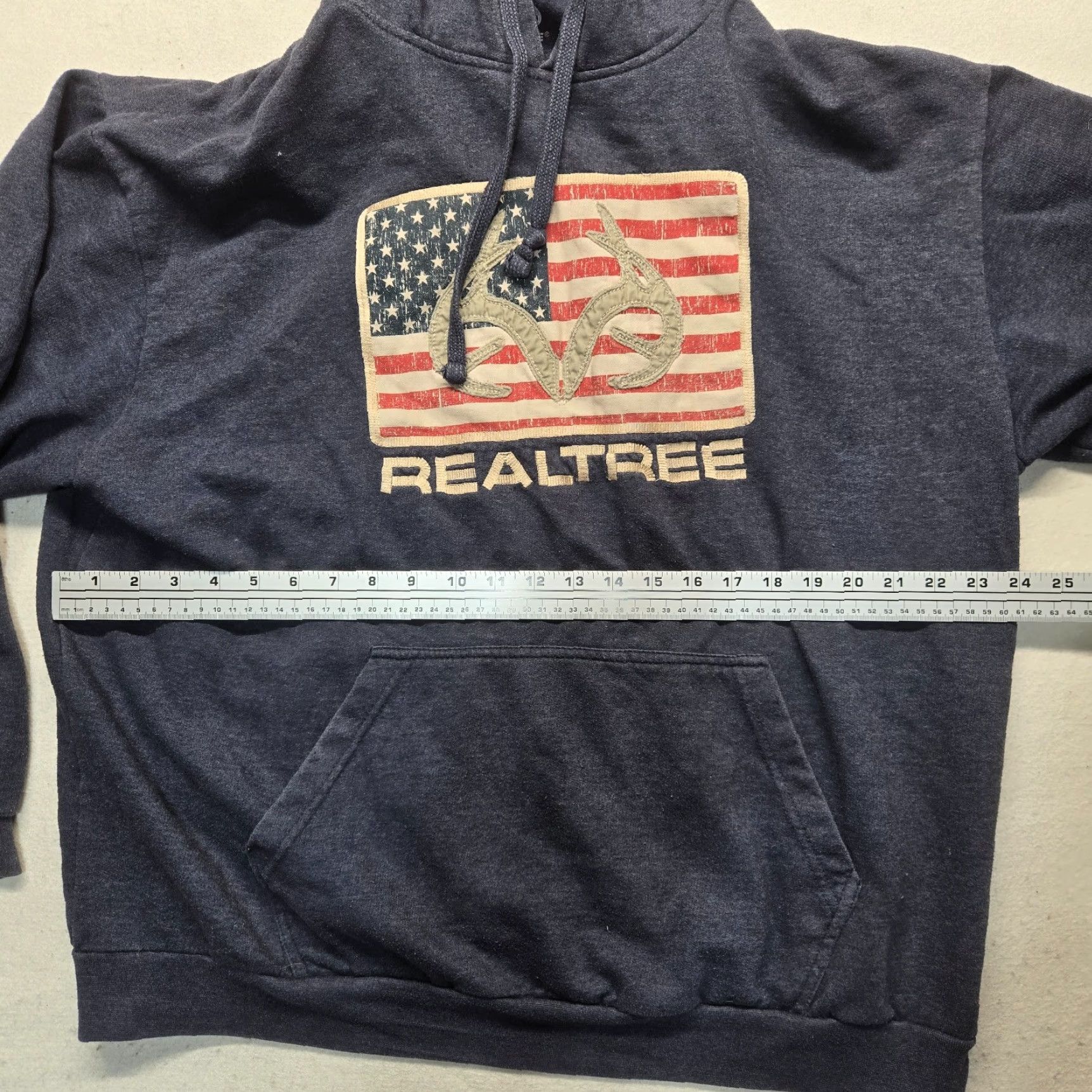 Realtree Realtree USA Fishing Hoodie Blue Kangaroo Pocket Sweatshirt Adult Men's 2XL XXL Sleeve Long Sleeve Pullover Hoodie Pockets Logo Jersey Regular Men Size US XXL / EU 58 / 5 - 4 Thumbnail
