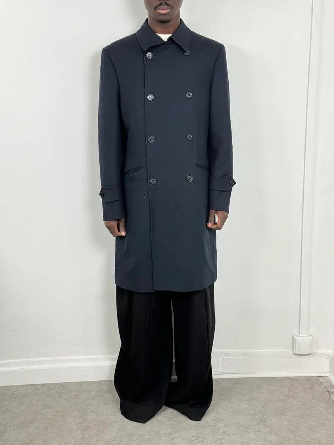Givenchy AW2005 Givenchy Navy Wool Buttoned Trench Coat Size US M / EU 48-50 / 2 - 1 Thumbnail