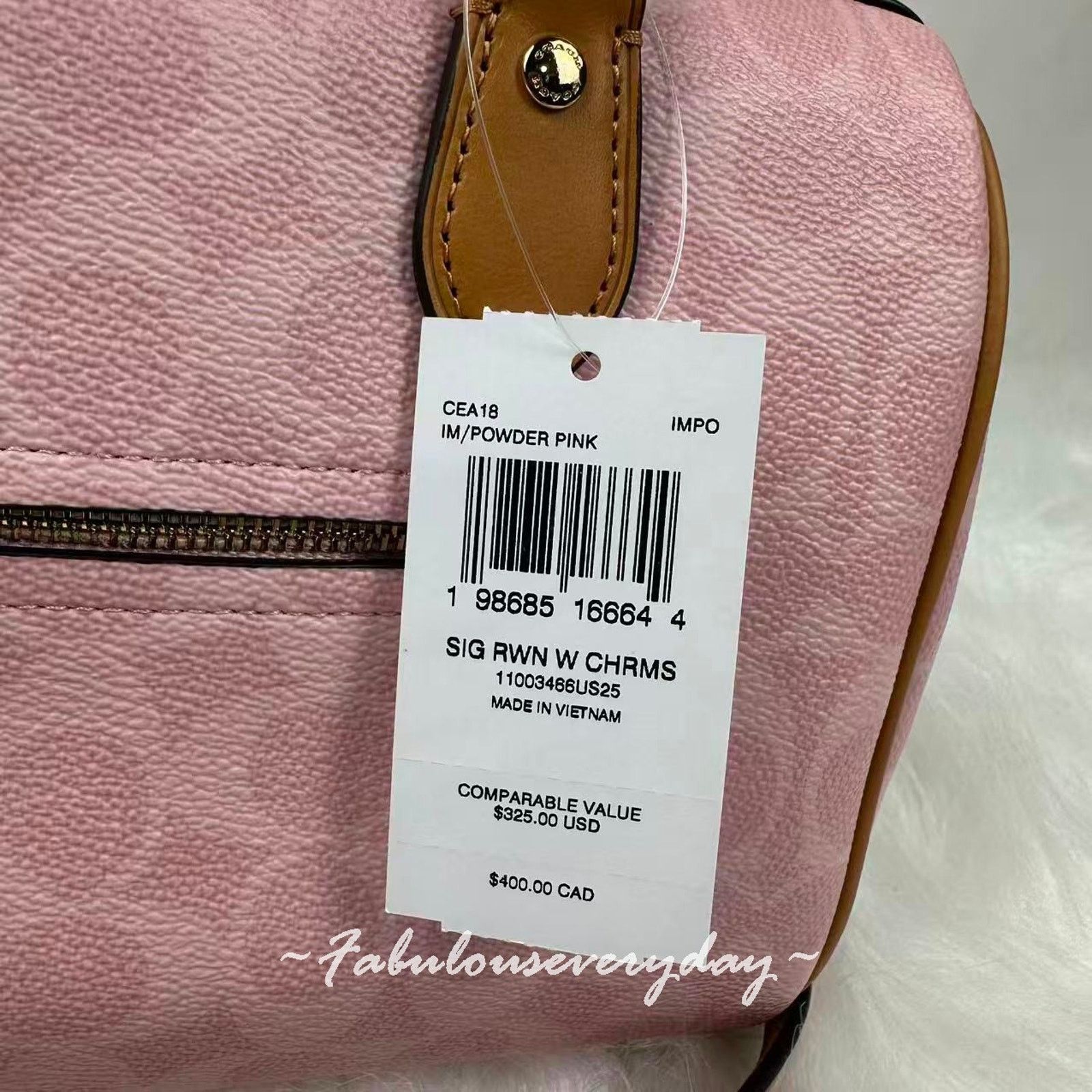 Coach Coach Rowan Satchel Signature Canvas Charms Gold/Powder Pink Size ONE SIZE - 5 Thumbnail