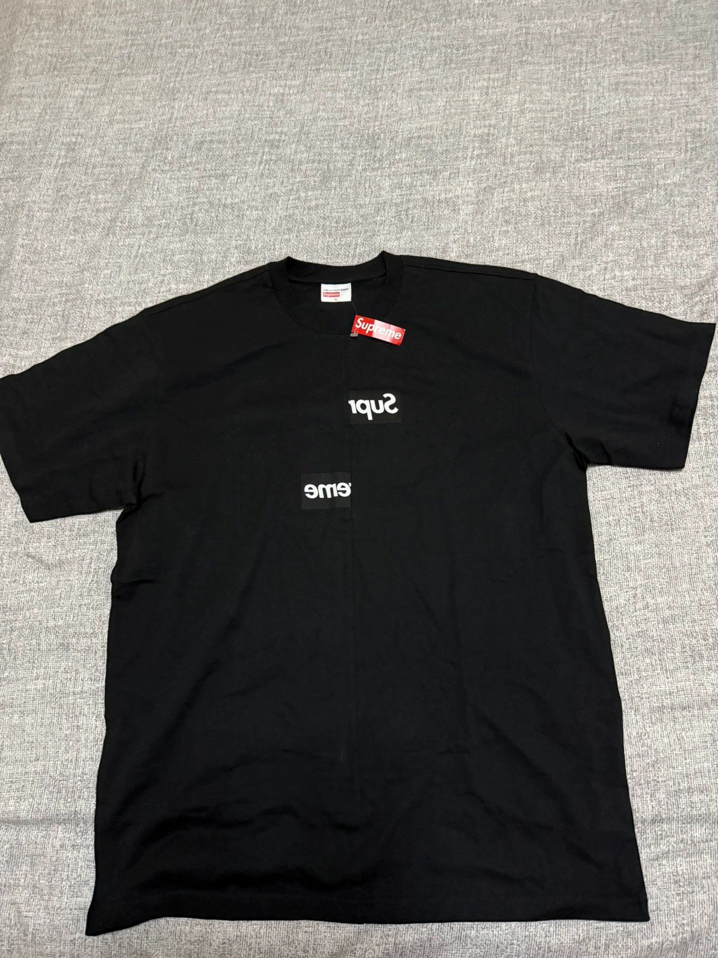 Comme des Garcons × Supreme Supreme CDG Split Box Logo Tee Black